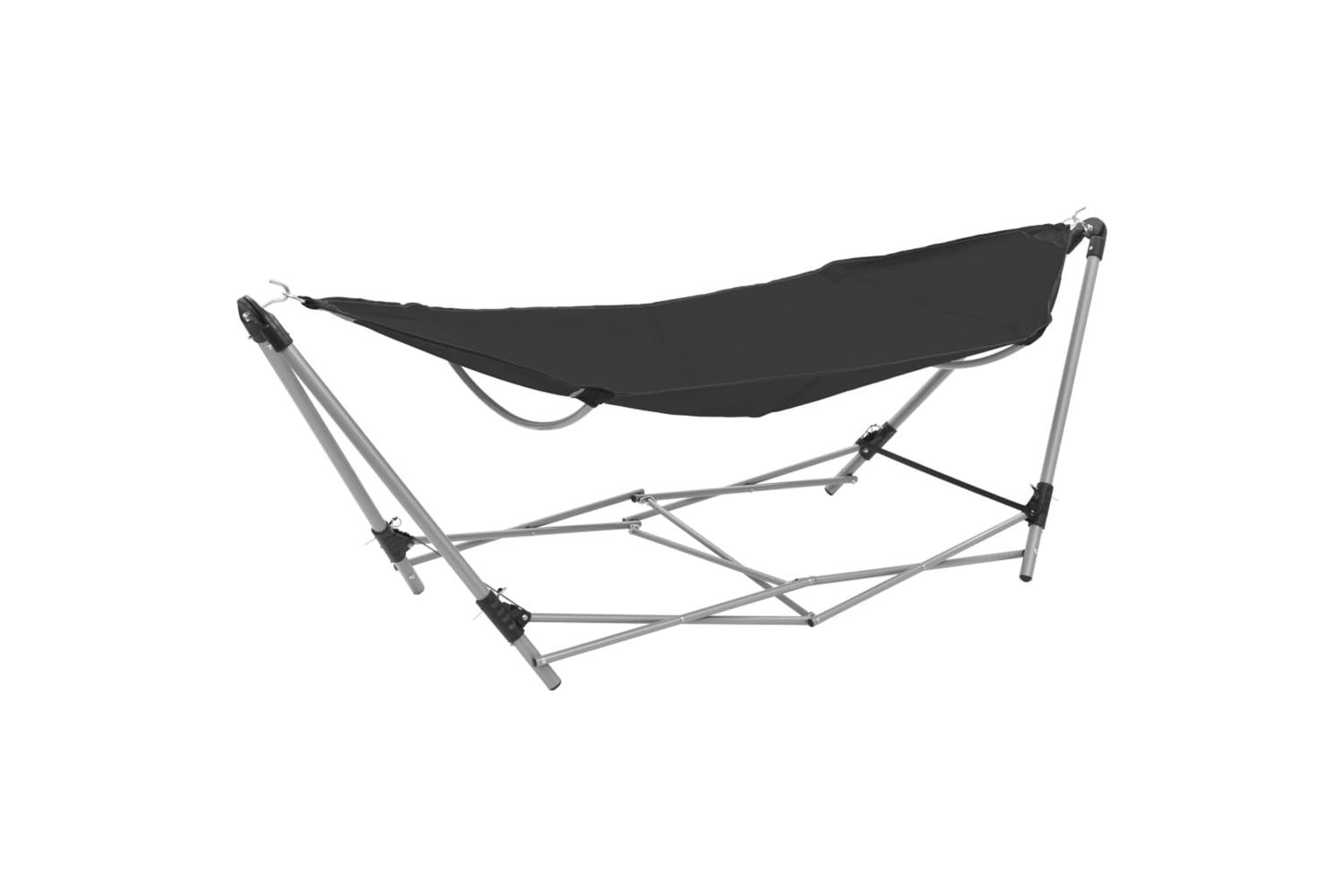 Vidaxl 44365 Hammock With Foldable Stand Black