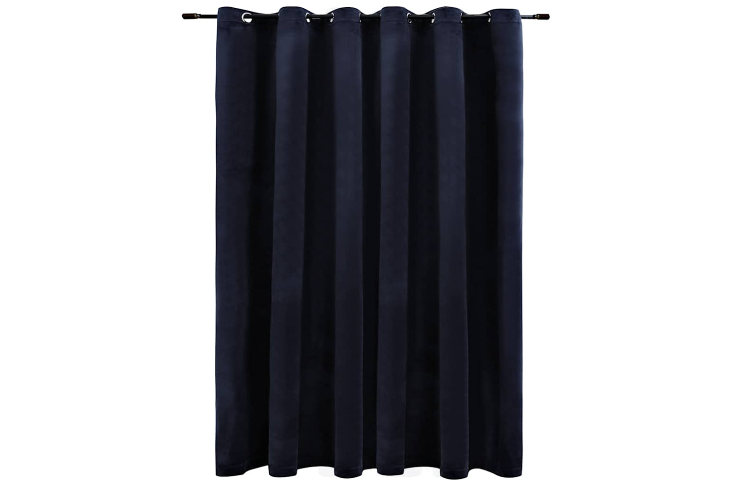 Vidaxl Blackout Curtain With Metal Rings Velvet Black 290x245 Cm
