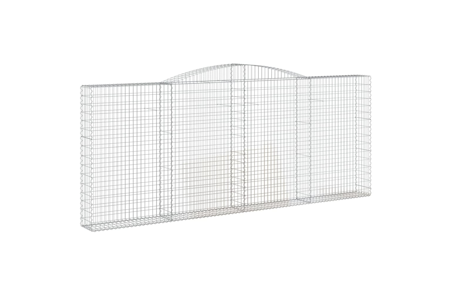 vidaXL 153528 Arched Gabion Basket 400x30x160/180cm Galvanised Iron