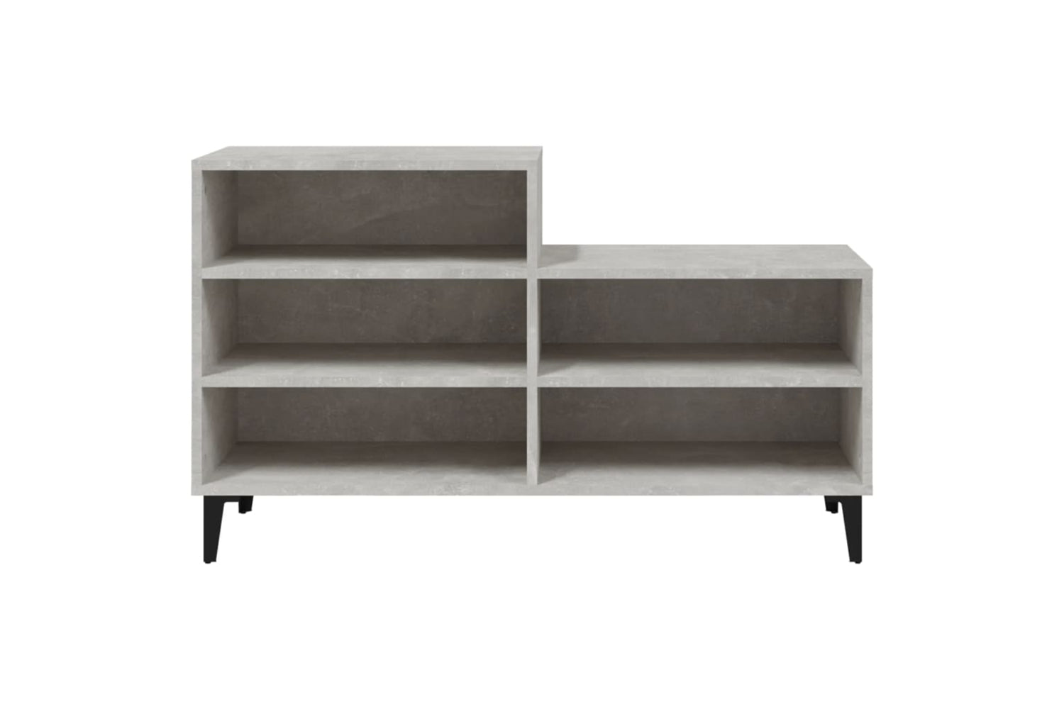 vidaXL 819736 Shoe Cabinet Concrete Grey 102x36x60cm Engineered Wood-2