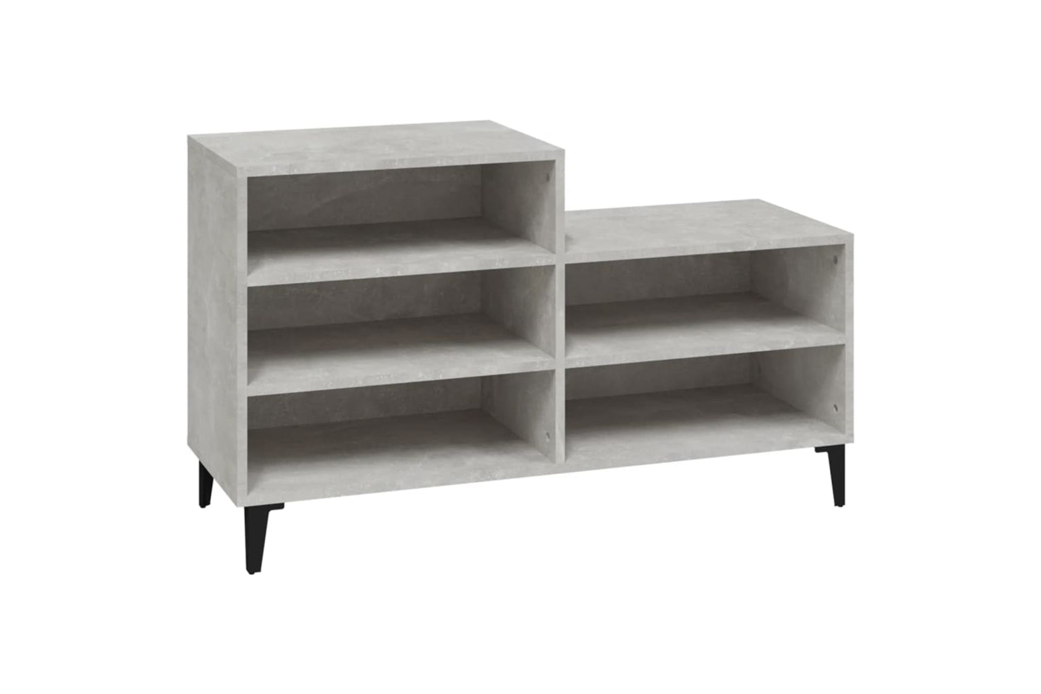 vidaXL 819736 Shoe Cabinet Concrete Grey 102x36x60cm Engineered Wood