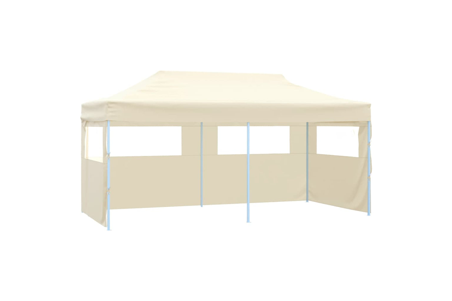 Vidaxl Professional Folding Party Tent With 4 Sidewalls 3x6 M Steel Cream