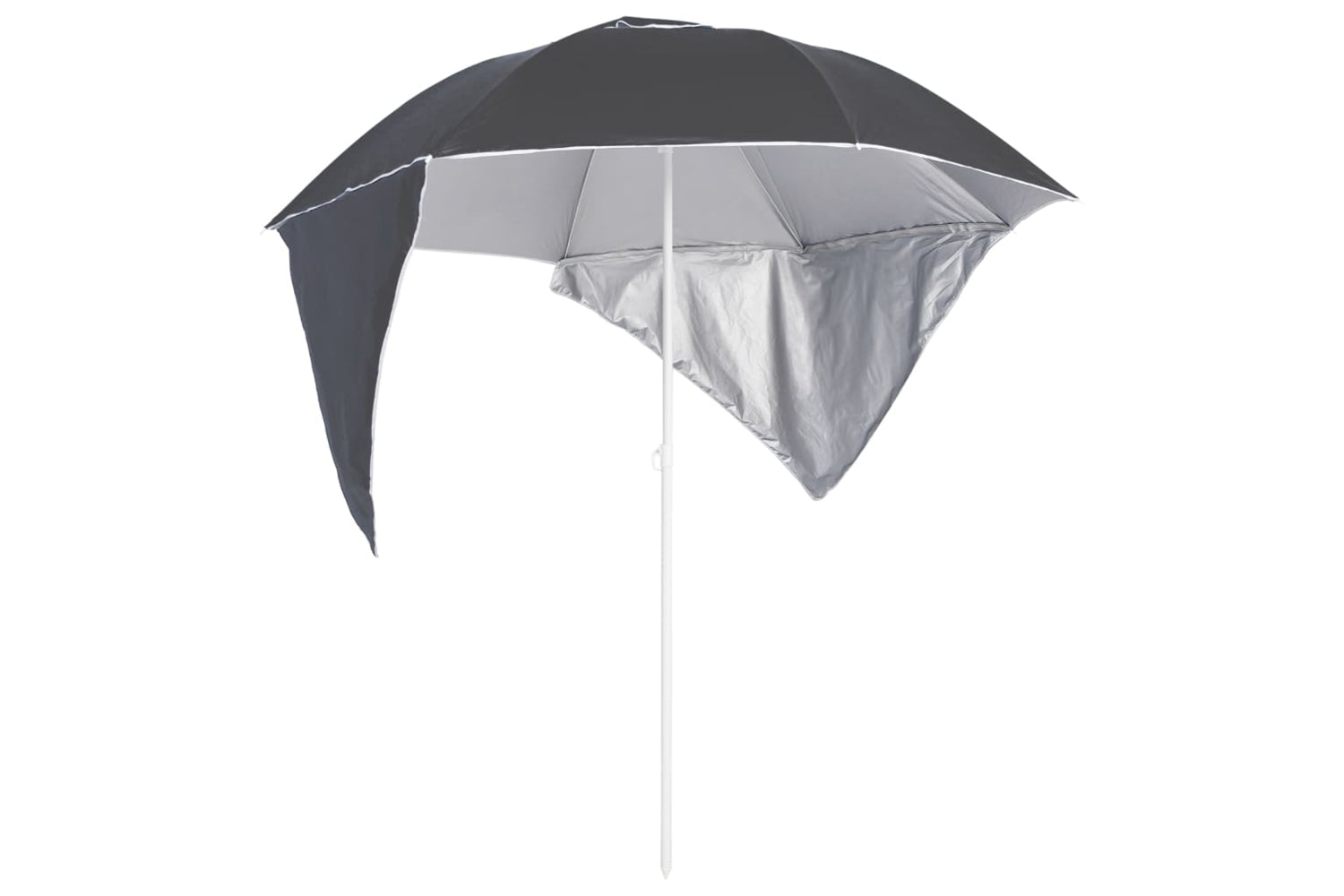 vidaXL 318839 Beach Umbrella With Side Walls Anthracite 215cm