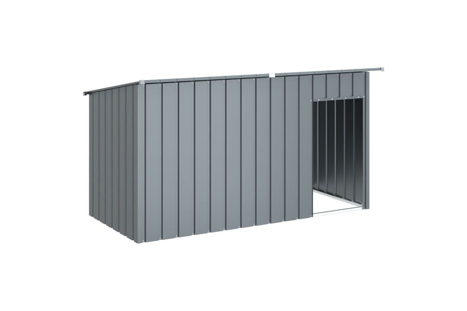 vidaXL 172575 Dog House With Roof Anthracite 196x91x110cm Galvanised Steel