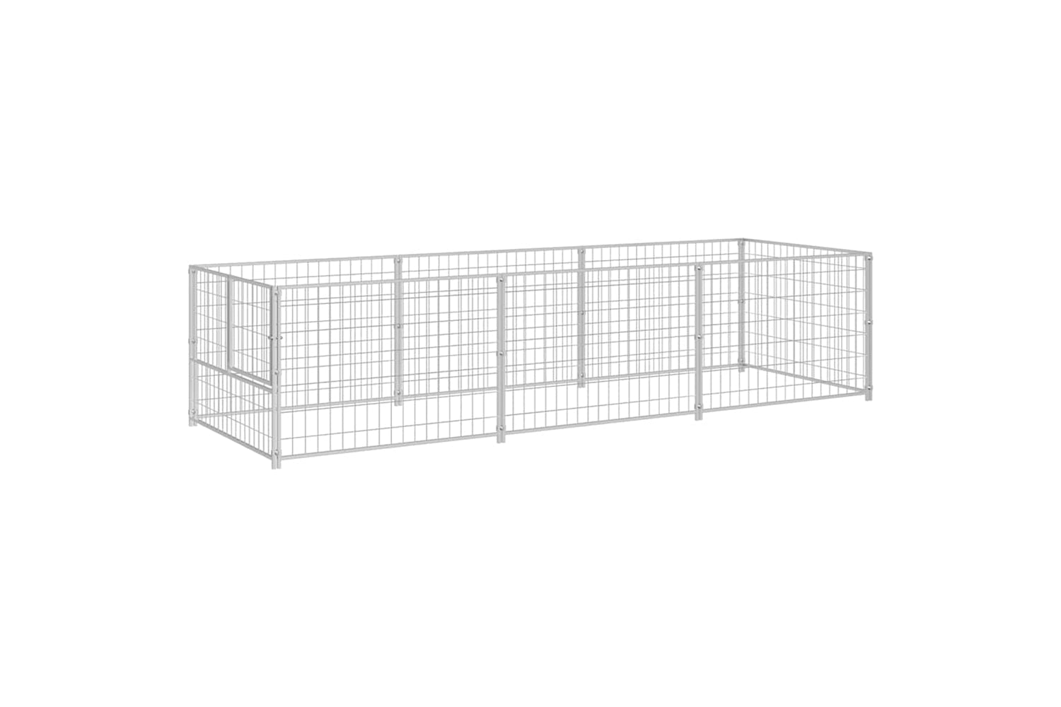 Vidaxl 3082101 Dog Kennel Silver 3 M2 Steel
