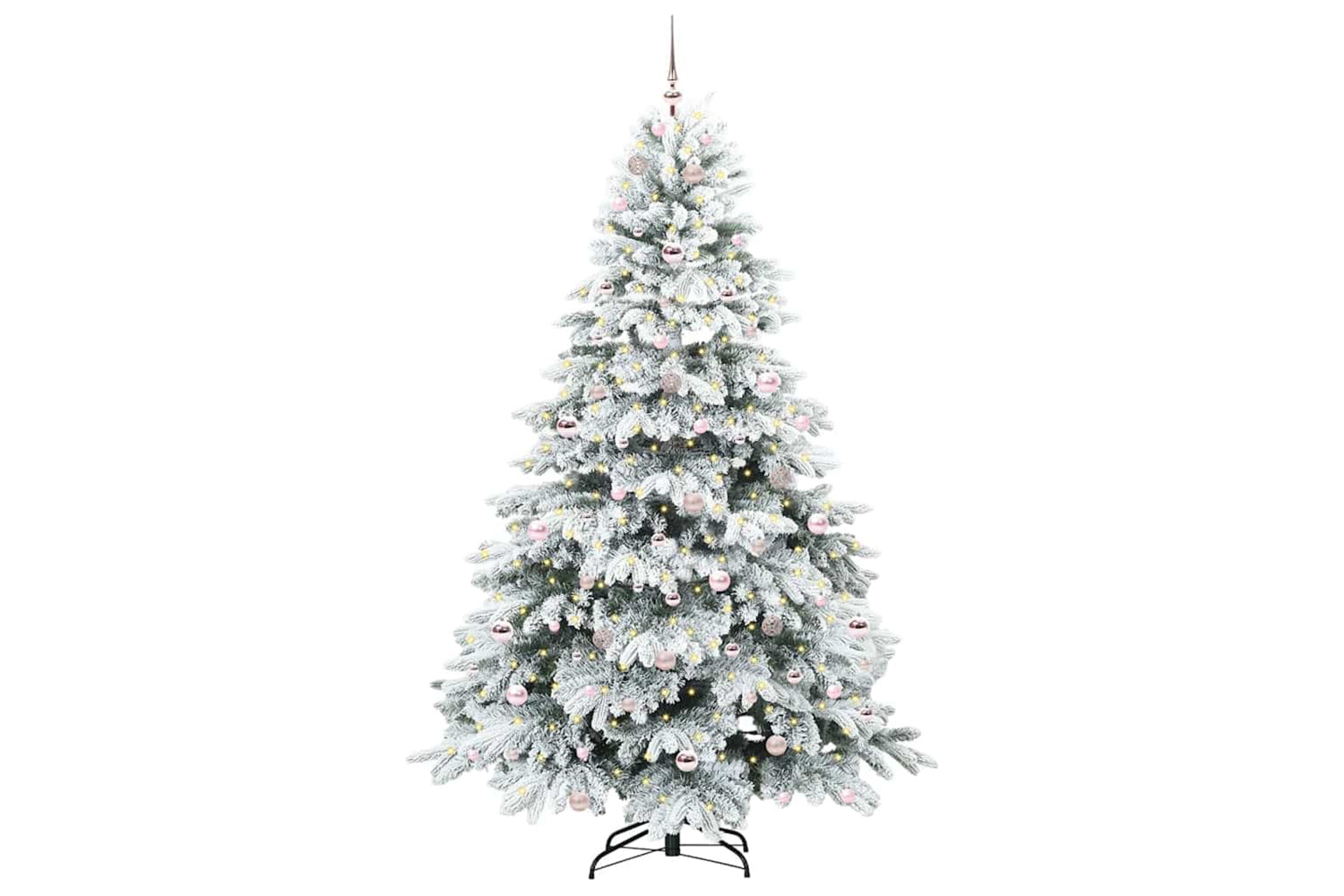 Vidaxl Artificial Christmas Tree With 300 Leds Green 210 Cm Pe And Pvc-3