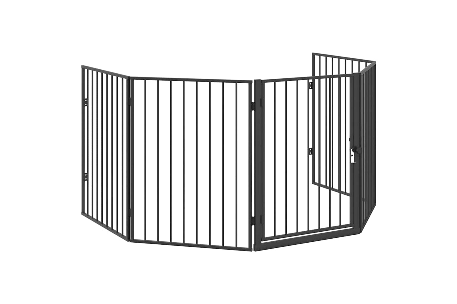Vidaxl 242684 Pet Fireplace Fence Steel Black