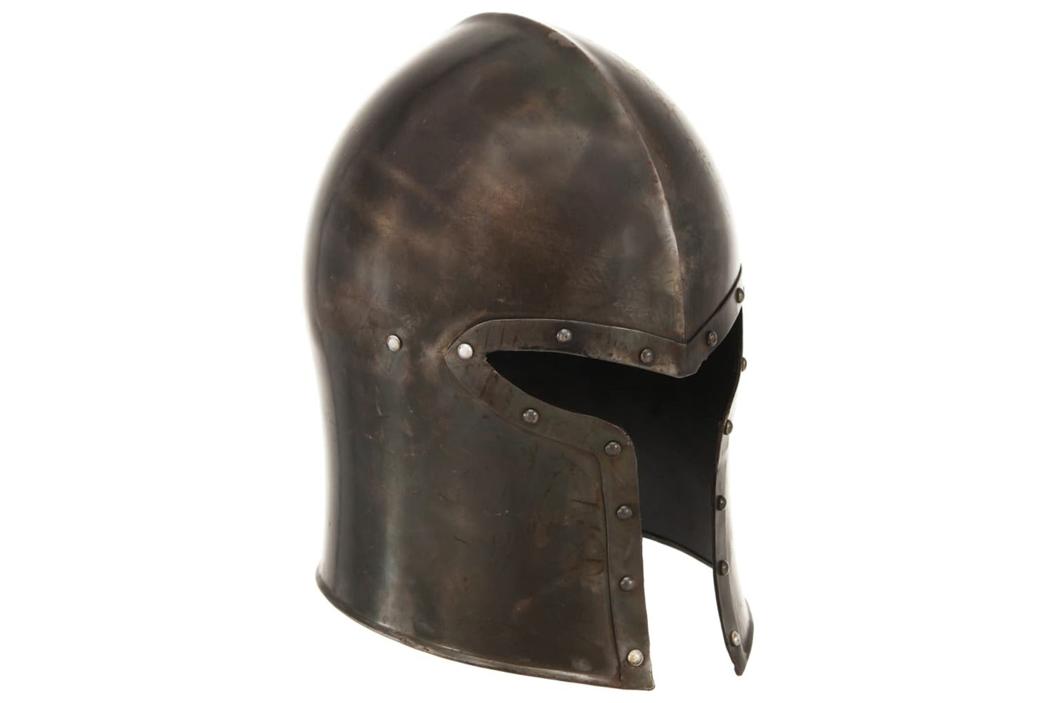 Vidaxl 286237 Medieval Knight Helmet Antique Replica Larp Silver Steel-2