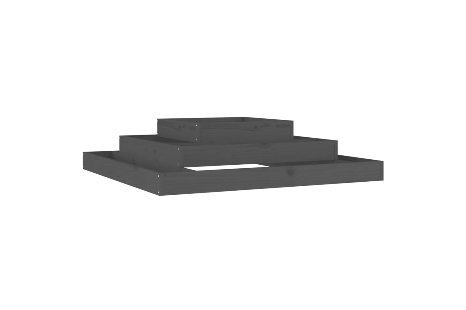 vidaXL 823873 Planter Grey 110x110x27cm Solid Wood Pine
