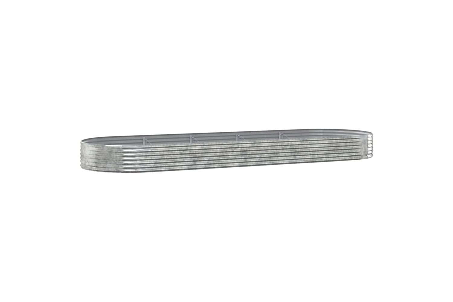 vidaXL 319042 Garden Raised Bed Powder-coated Steel 450x140x36cm Silver