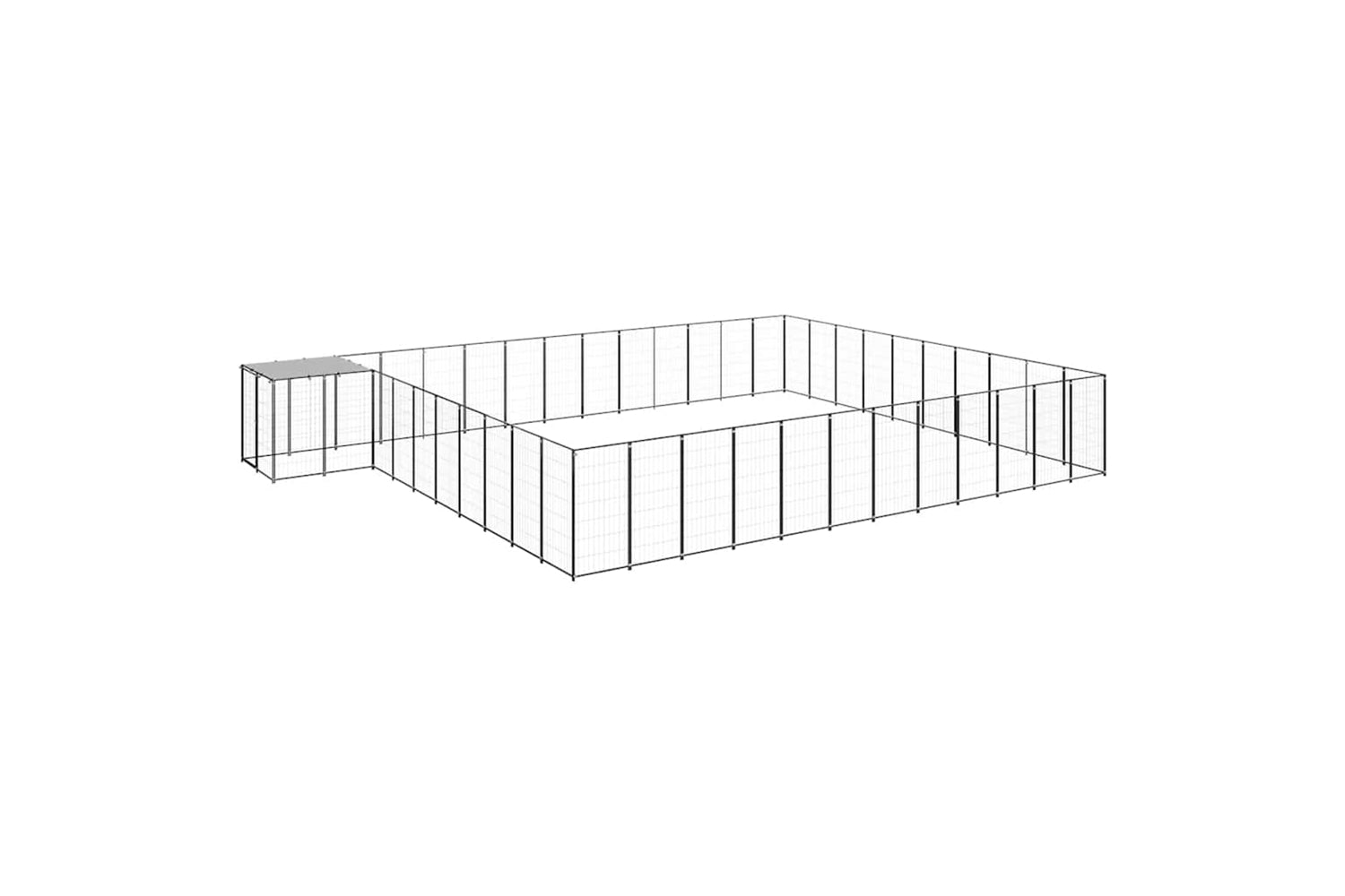 Vidaxl 3082242 Dog Kennel Black 37.51 M2 Steel