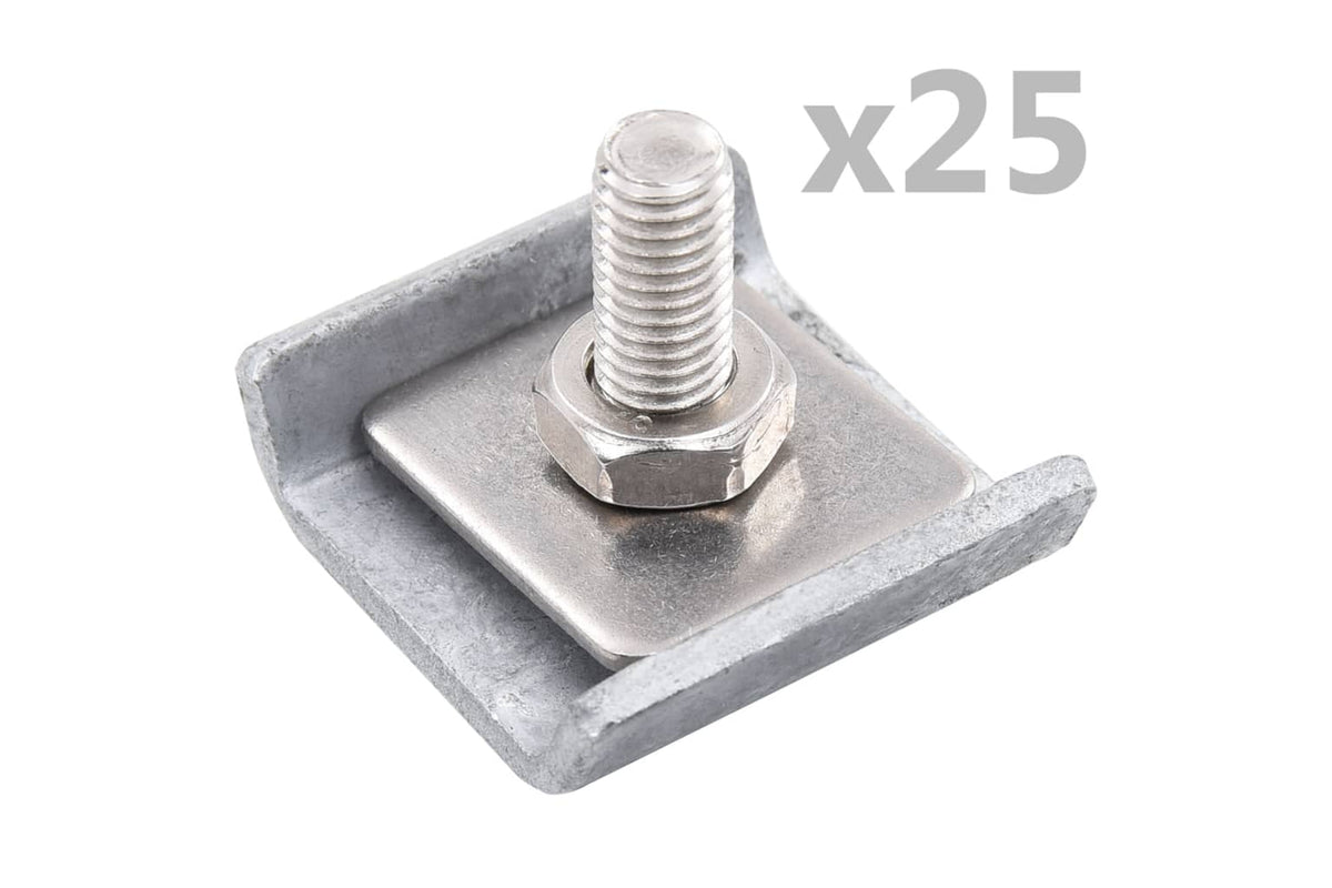 Vidaxl 144500 Grid Mat Connector 25 Sets Silver