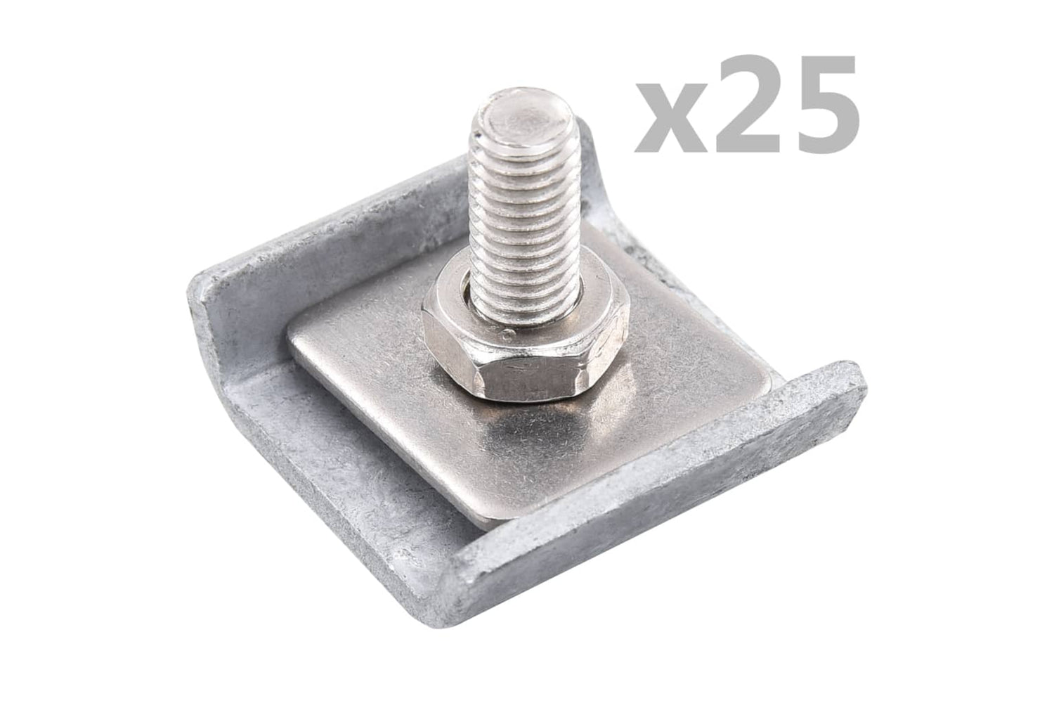 Vidaxl 144500 Grid Mat Connector 25 Sets Silver