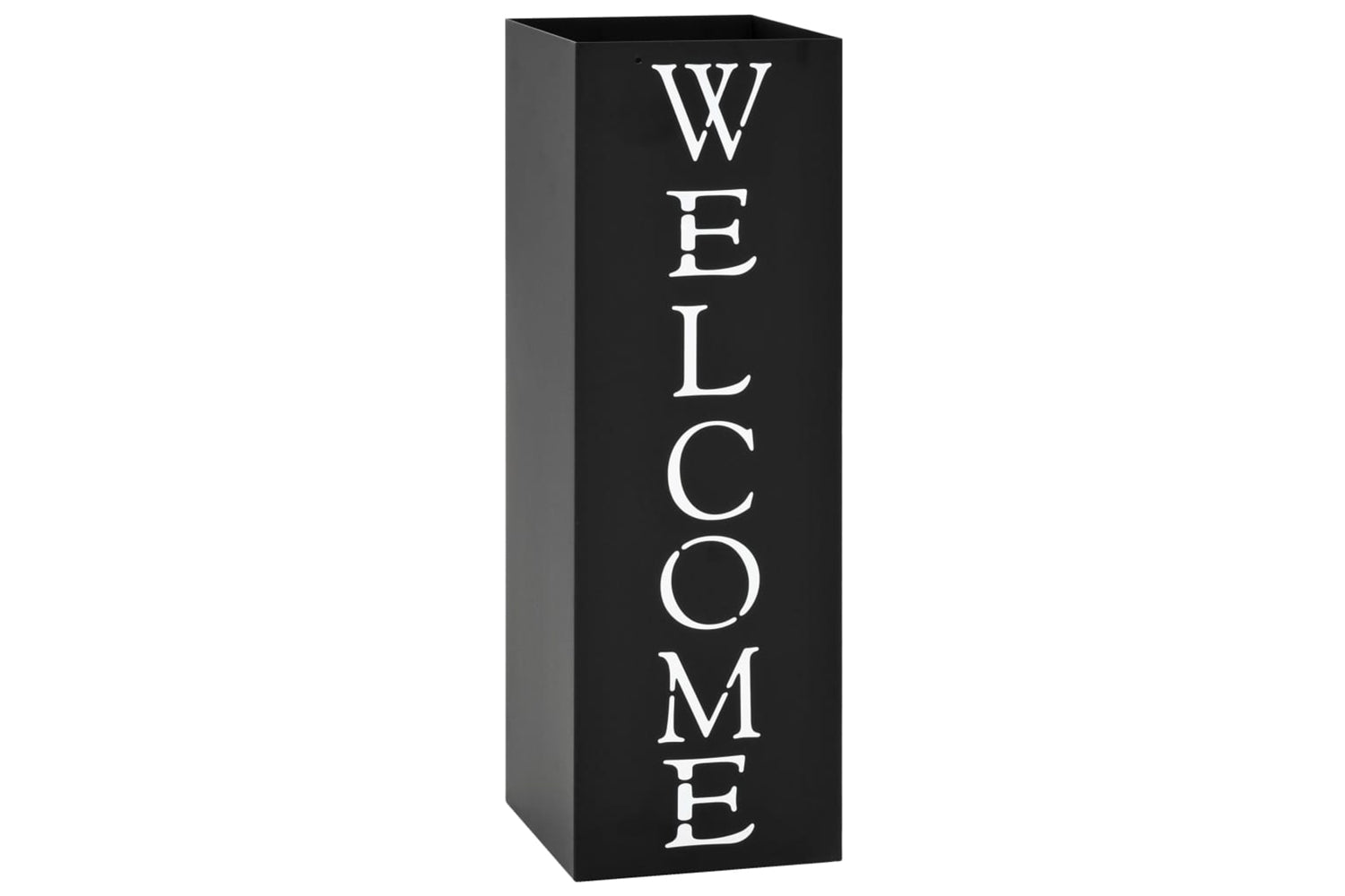 Vidaxl 246796 Umbrella Stand Welcome Steel Black