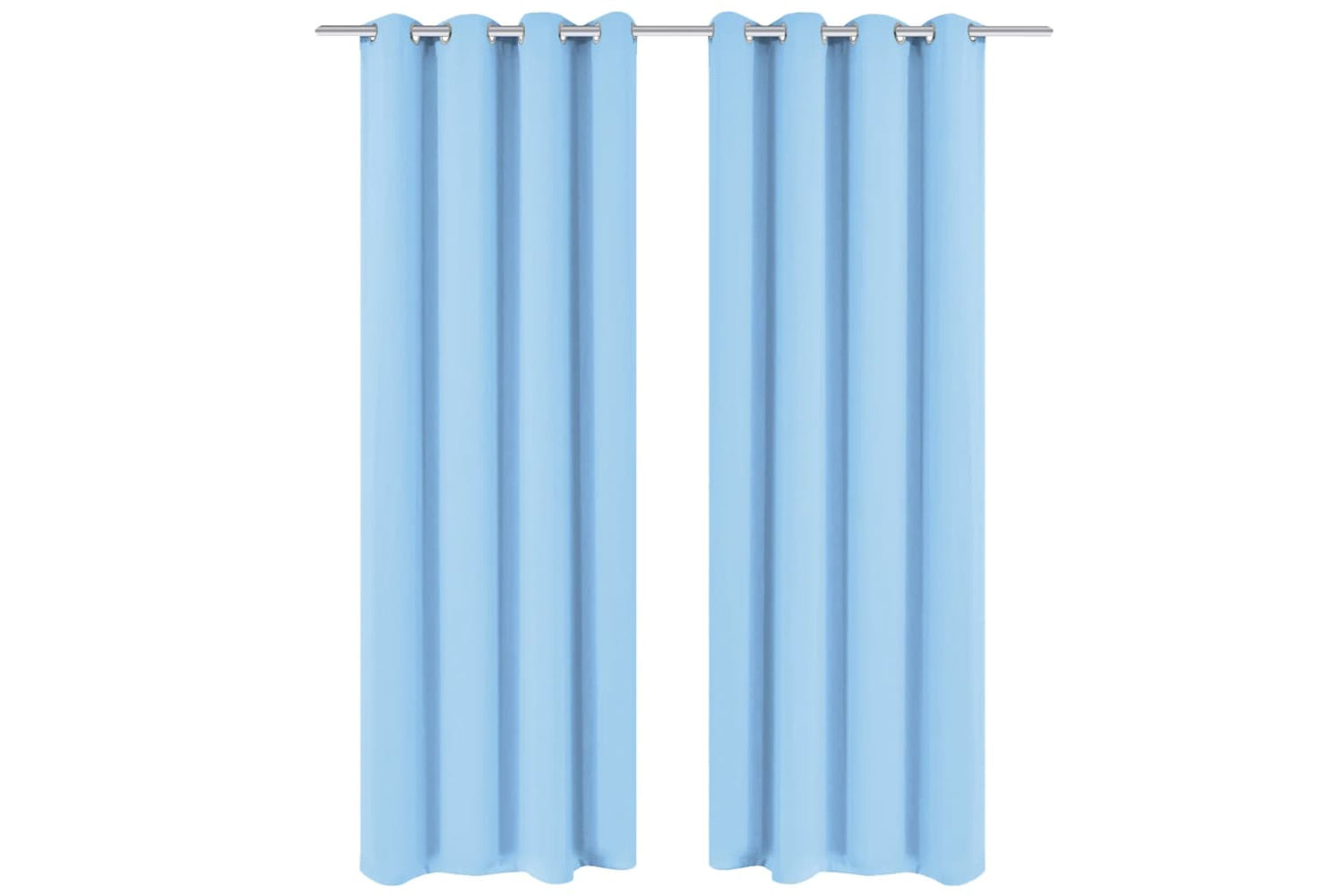 vidaXL 132207 Blackout Curtains 2 Pcs With Metal Eyelets 135x175cm Turquoise