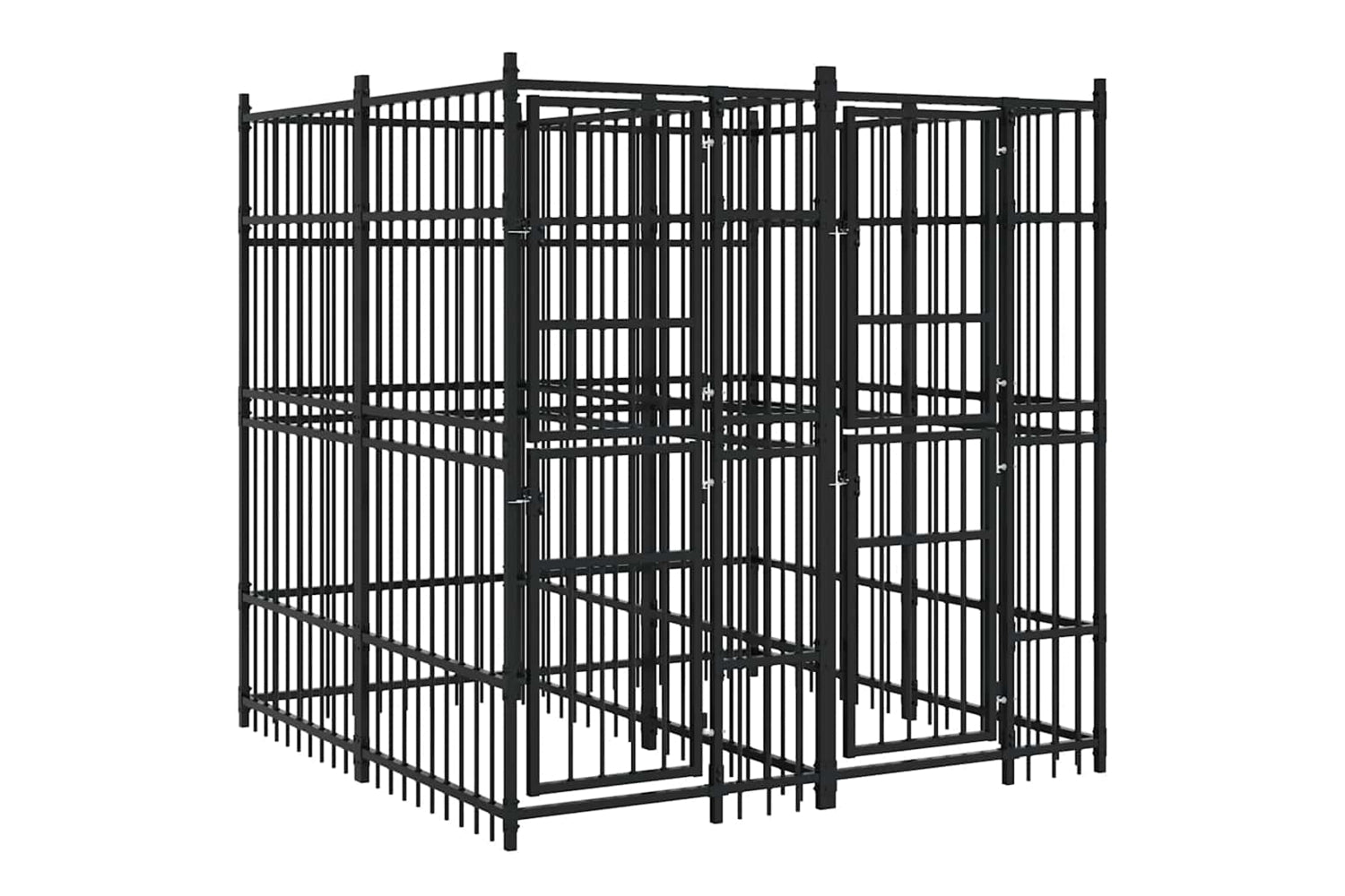 Vidaxl 3097937 Outdoor Dog Kennel Steel 3.69 M2