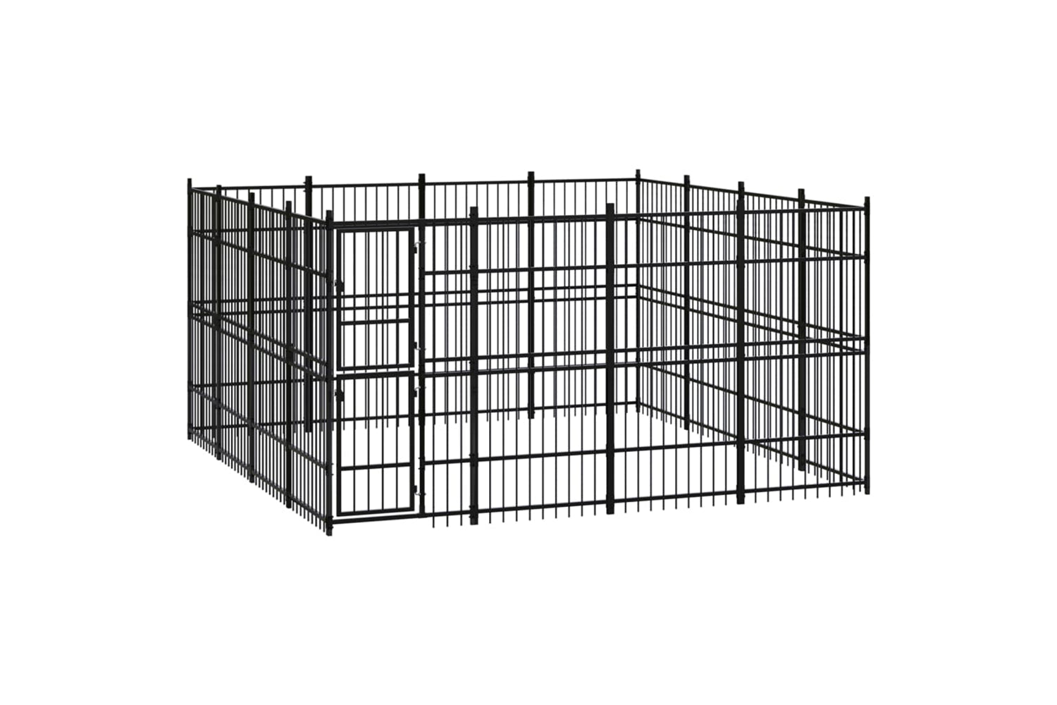 Vidaxl 3097982 Outdoor Dog Kennel Steel 14.75 M2