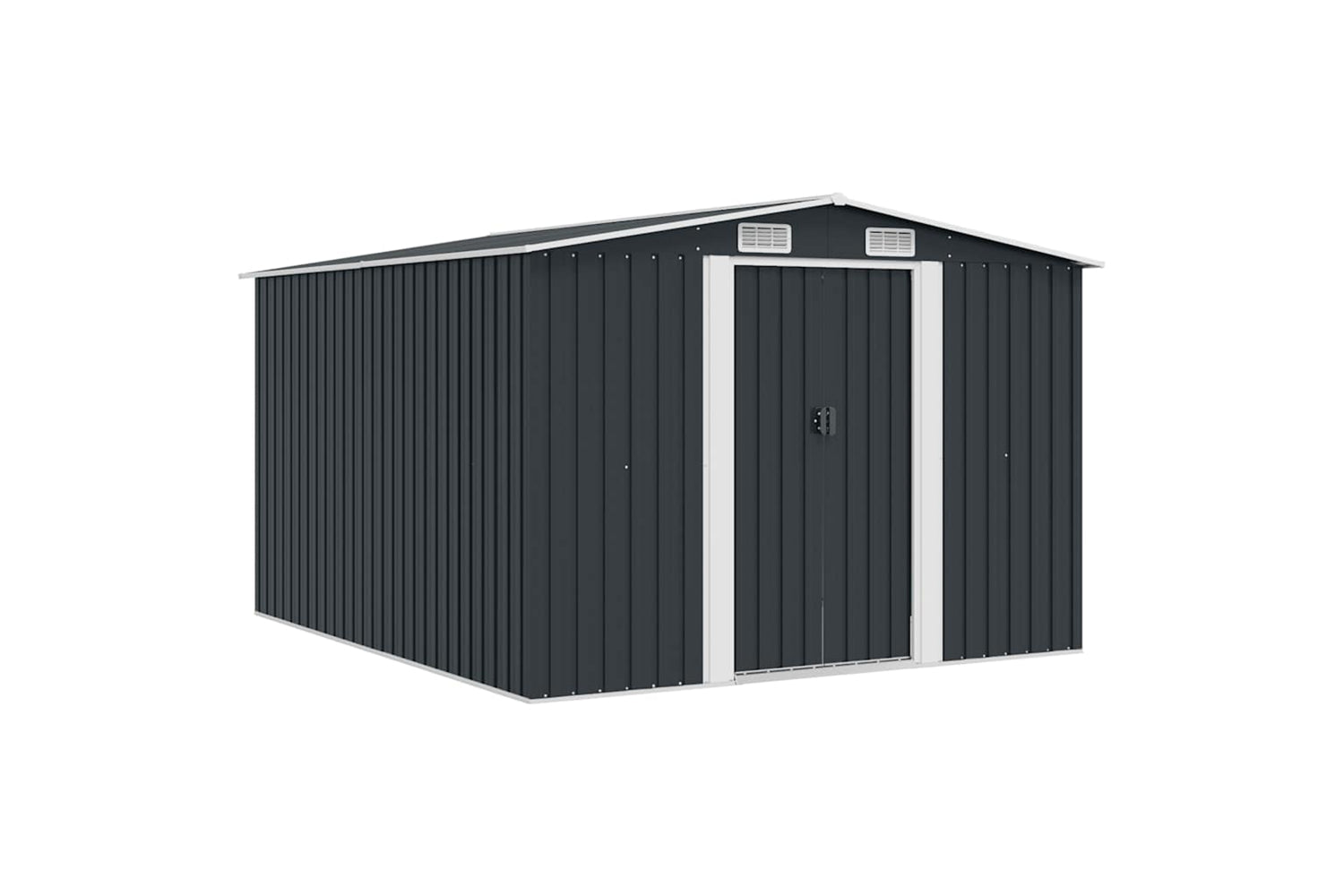 vidaXL 143342 Garden Shed 257x298x178cm Metal Anthracite