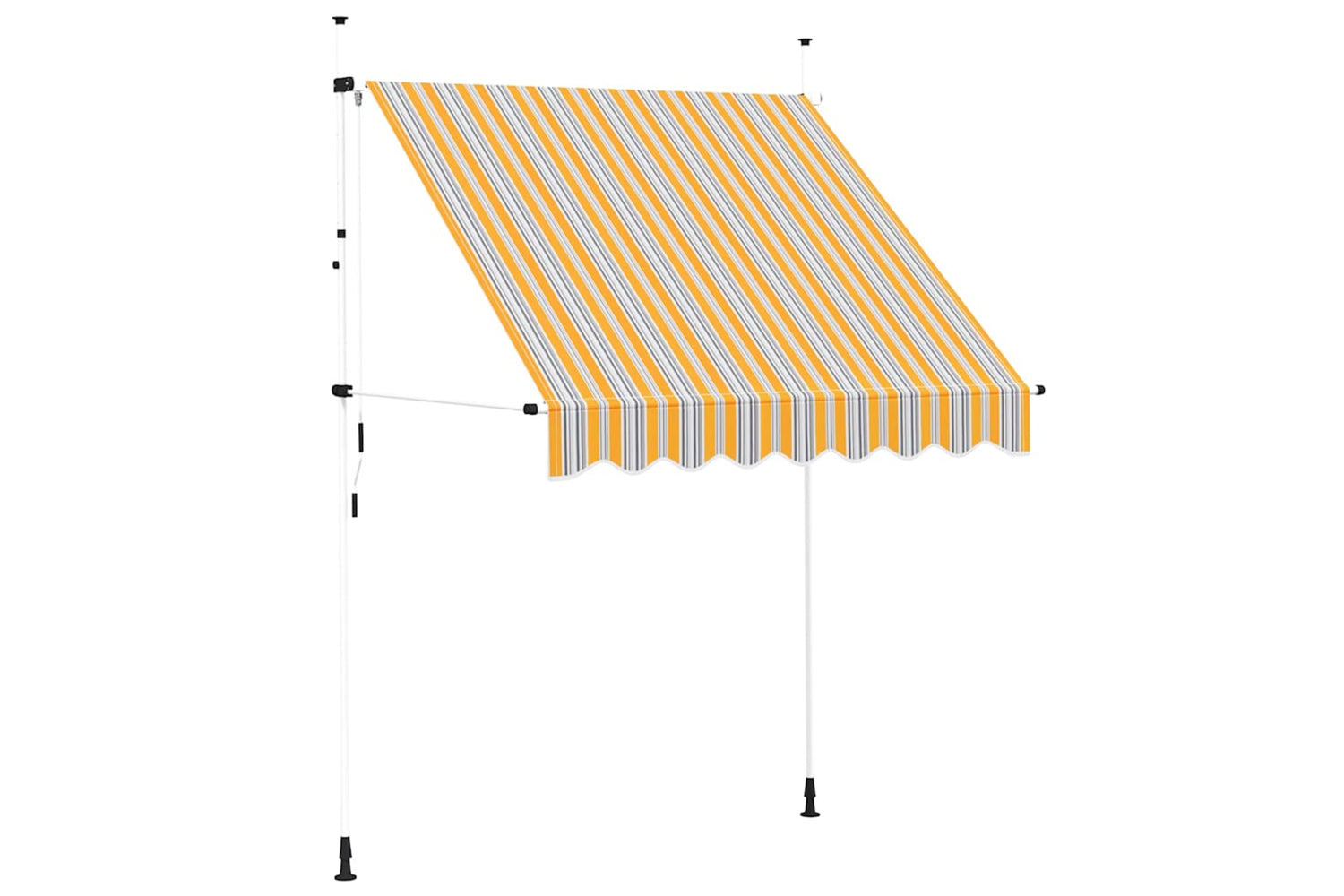 vidaXL 43226 Manual Retractable Awning 200cm Yellow And Blue Stripes