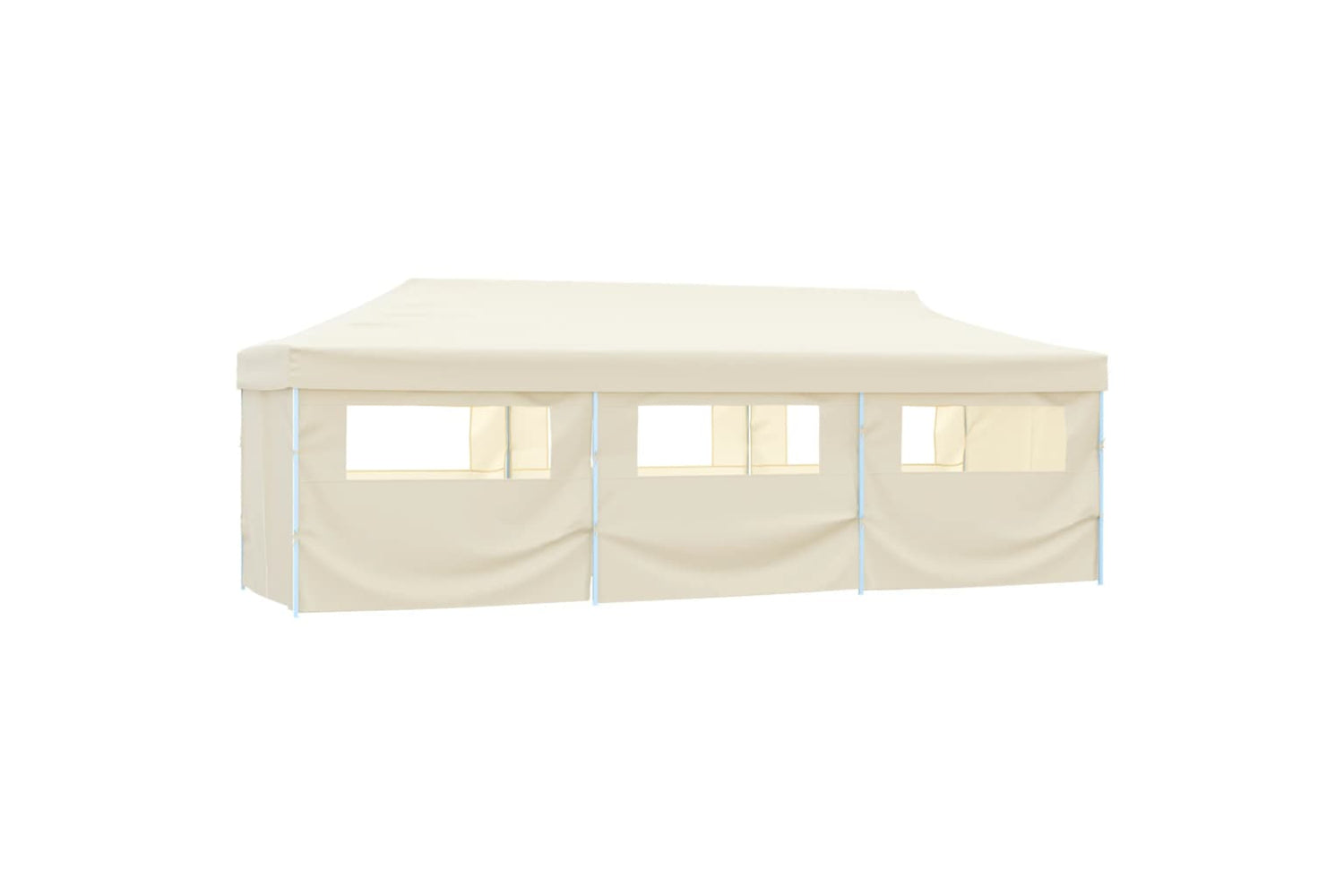 Vidaxl Folding Pop-up Party Tent With 8 Sidewalls 3x9 M Cream