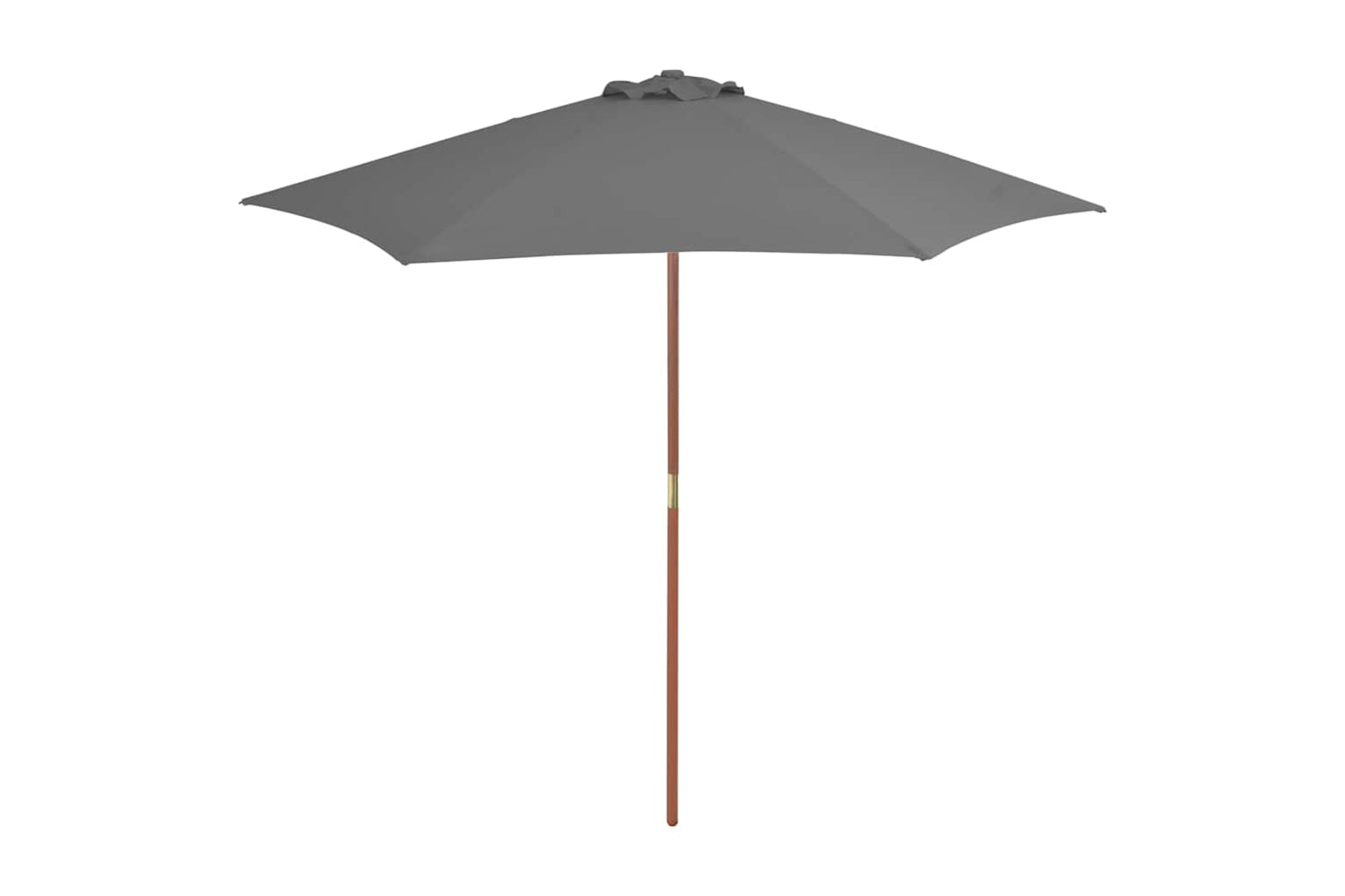 vidaXL 44515 Outdoor Parasol With Wooden Pole 270cm Anthracite