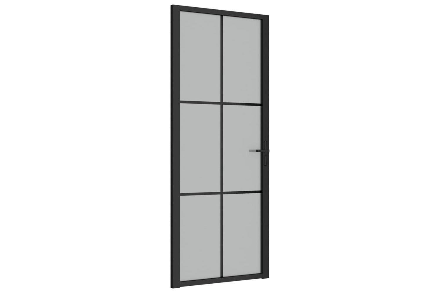 vidaXL 350557 Interior Door 83x201.5cm Black Matt Glass And Aluminium-2