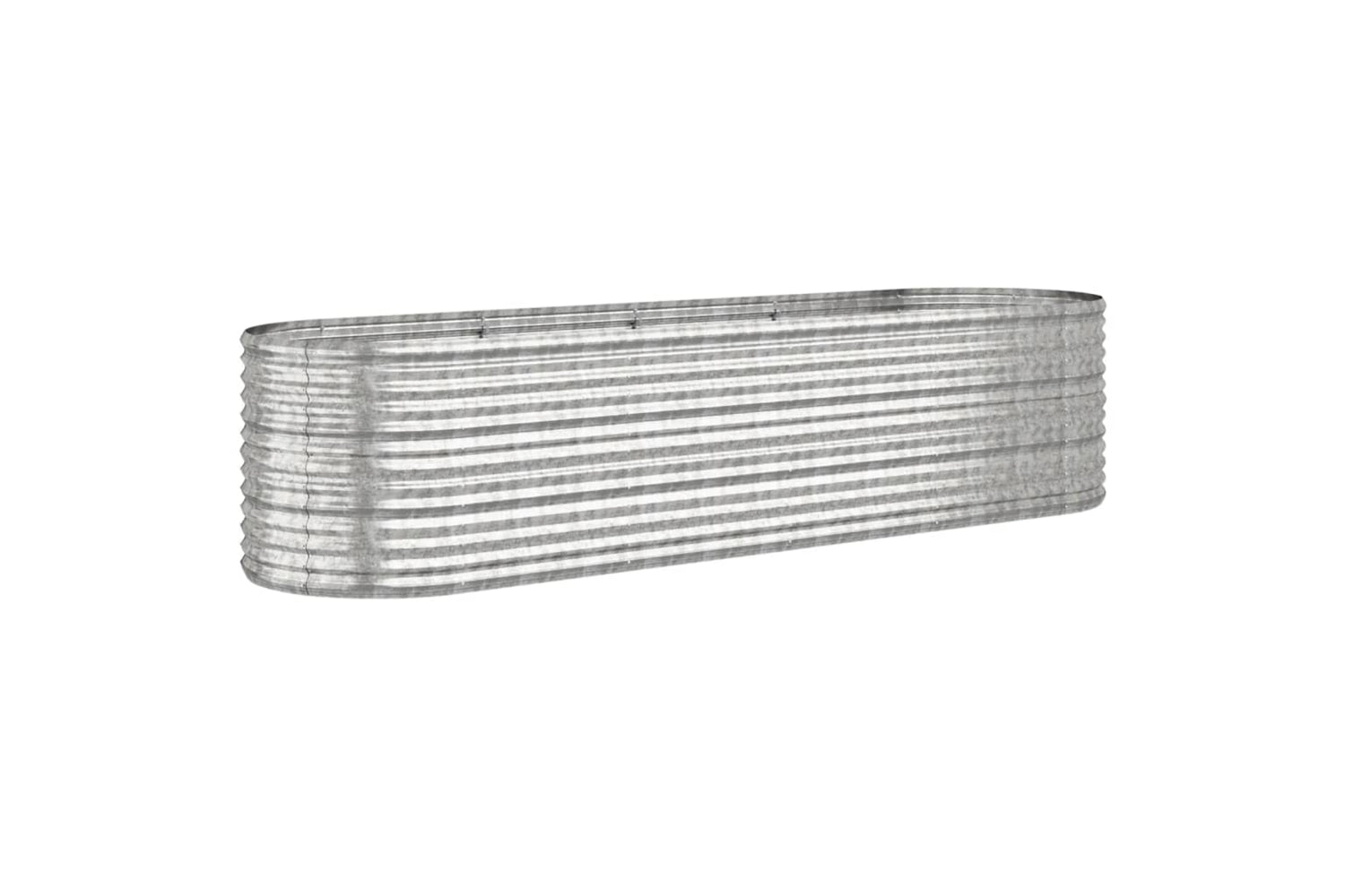 vidaXL 318962 Garden Raised Bed Powder-coated Steel 296x80x68cm Silver