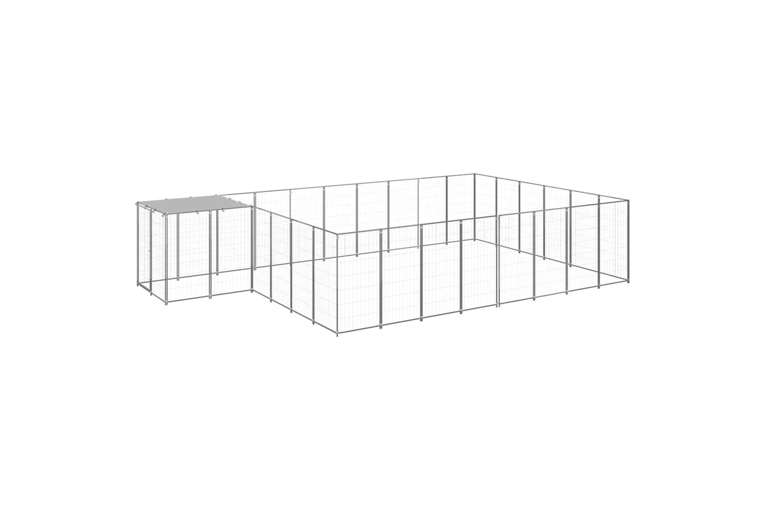 Vidaxl 3082221 Dog Kennel Silver 15.73 M2 Steel