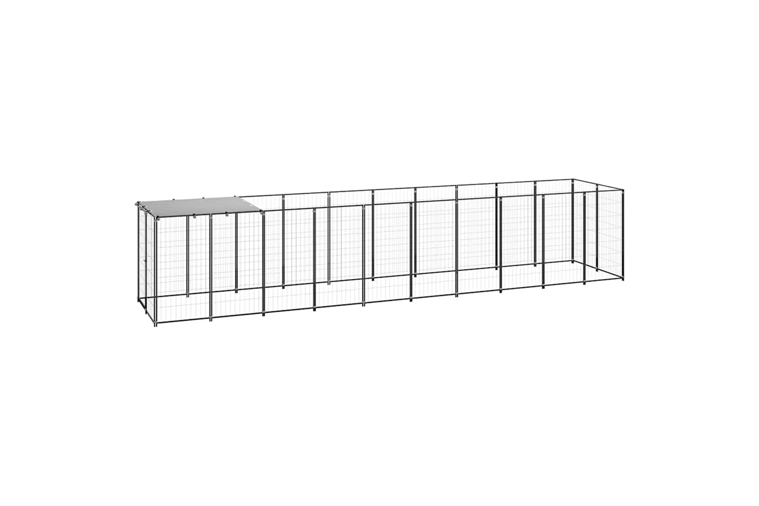 Vidaxl 3082201 Dog Kennel Black 6.05 M2 Steel