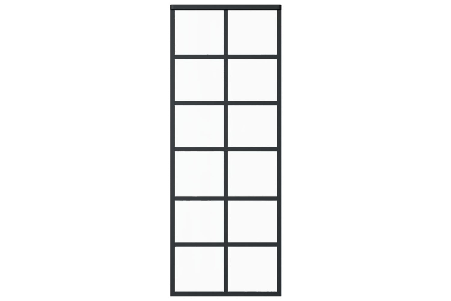 vidaXL 151017 Sliding Door Esg Glass And Aluminium 76x205cm Black-2
