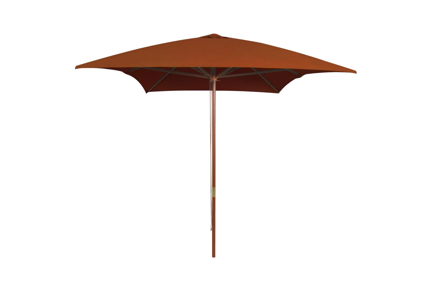 vidaXL 313759 Outdoor Parasol With Wooden Pole Terracotta 200x300cm