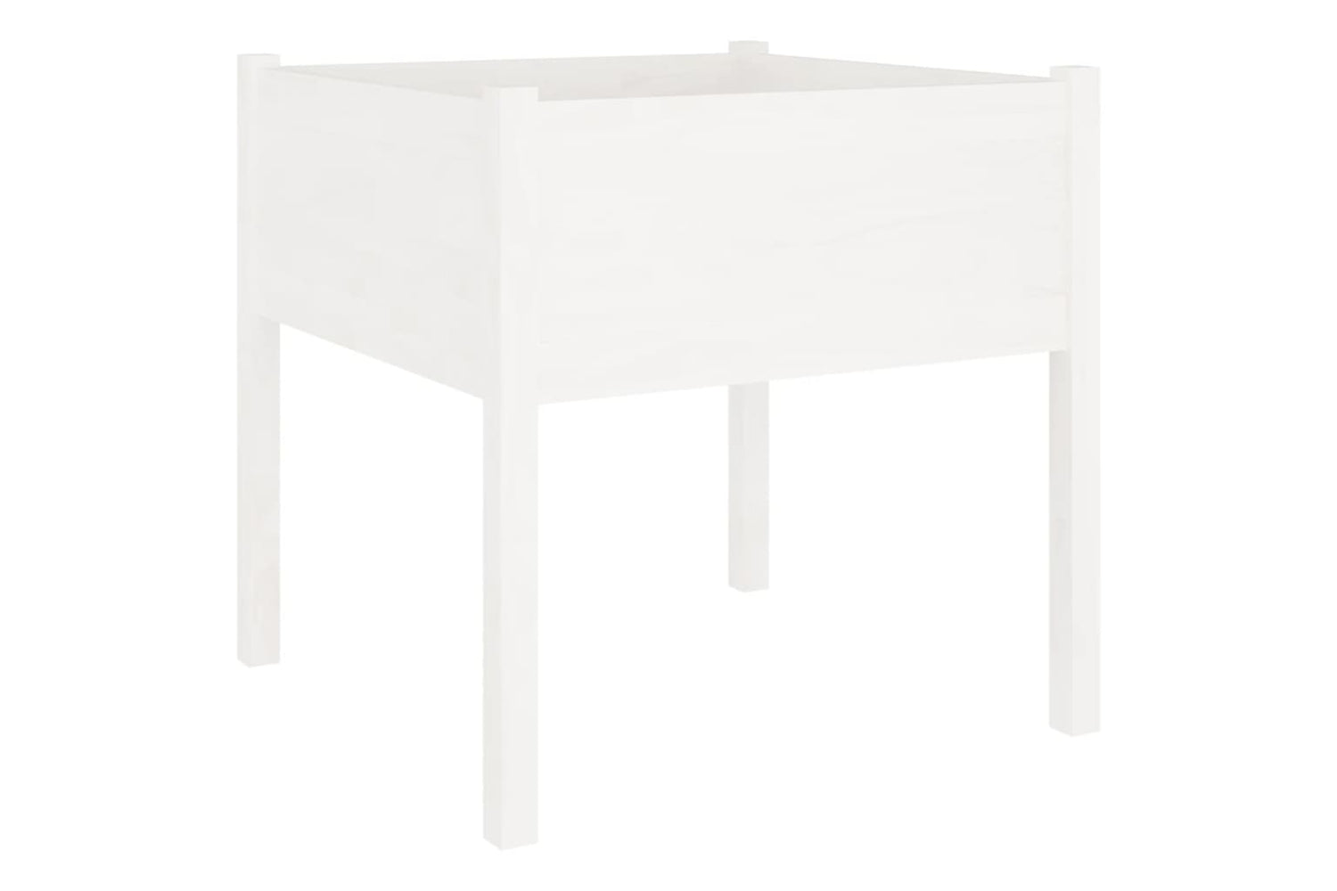 vidaXL 810811 Garden Planter White 70x70x70cm Solid Pinewood