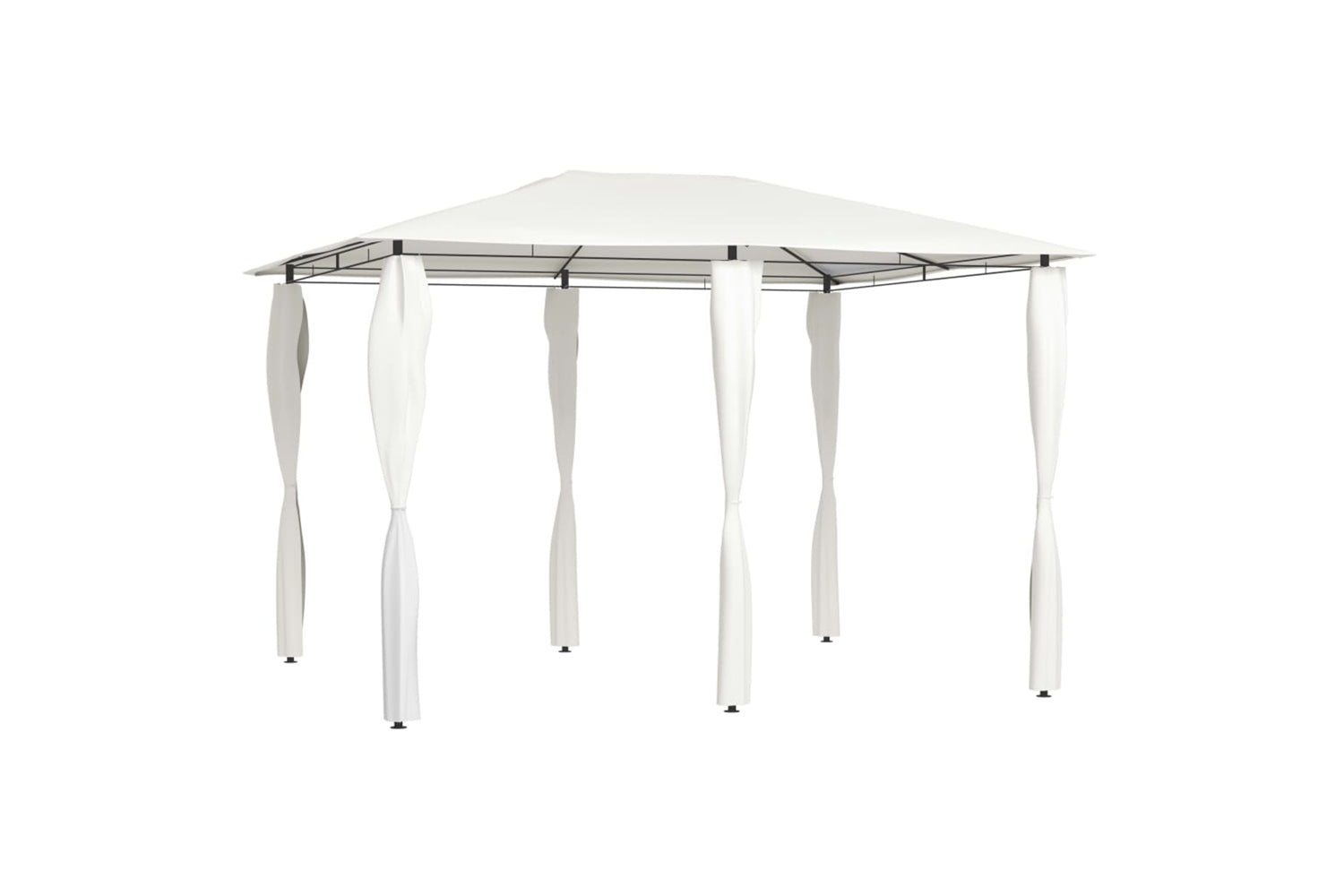 Vidaxl 313611 Gazebo With Post Covers 3x4x2.6 M Cream 160 G/mâ²