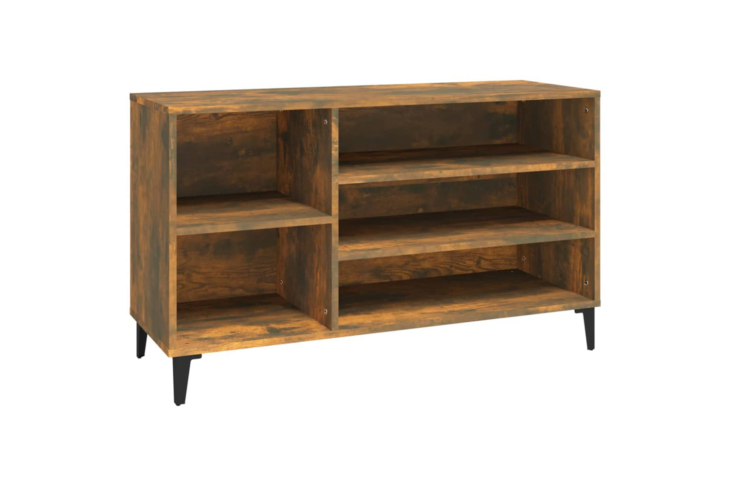 vidaXL 819753 Shoe Cabinet Smoked Oak 102x36x60cm Engineered Wood