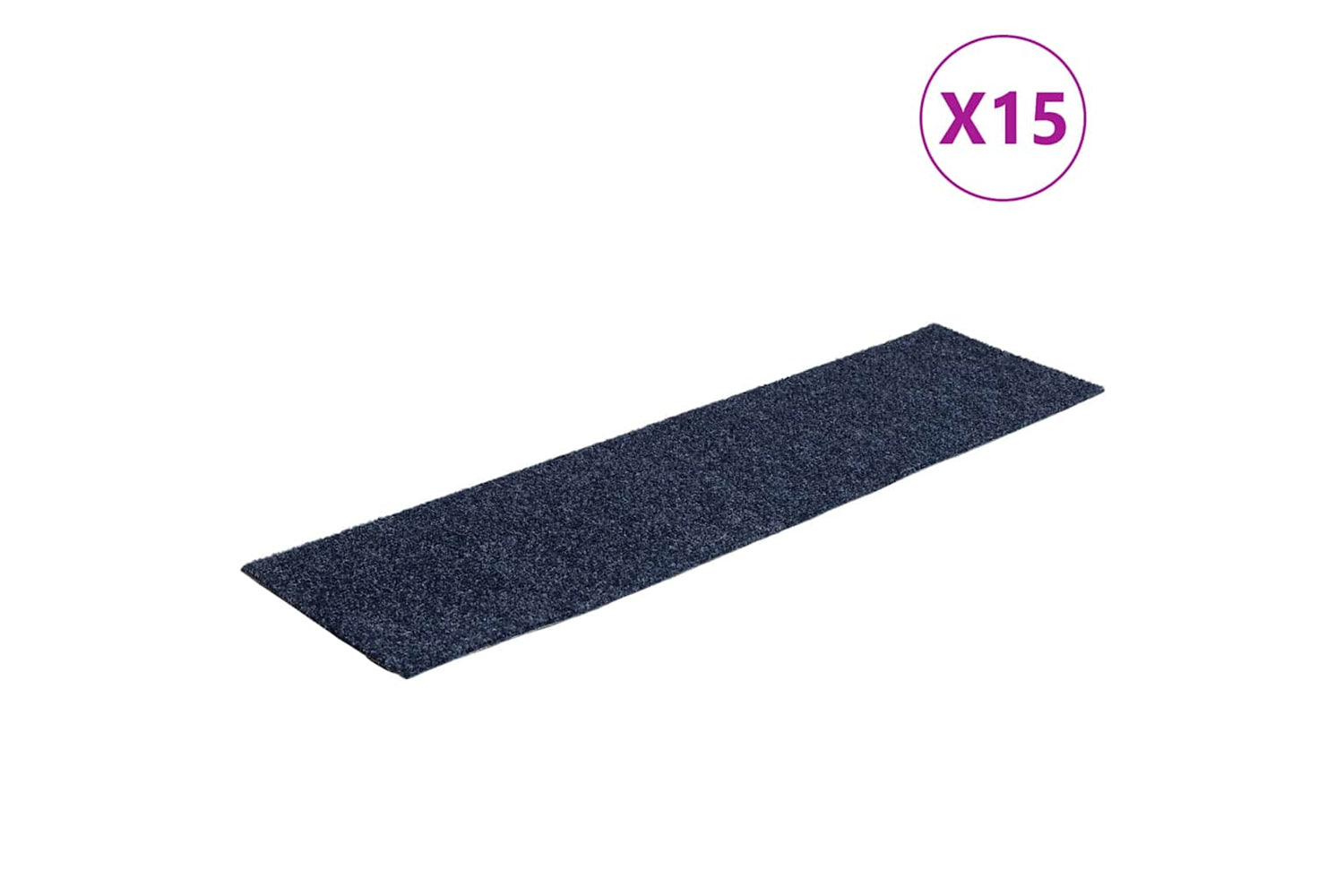 vidaXL 326929 Self-adhesive Stair Mats Rectangular 15 Pcs 76x20cm Grey Blue