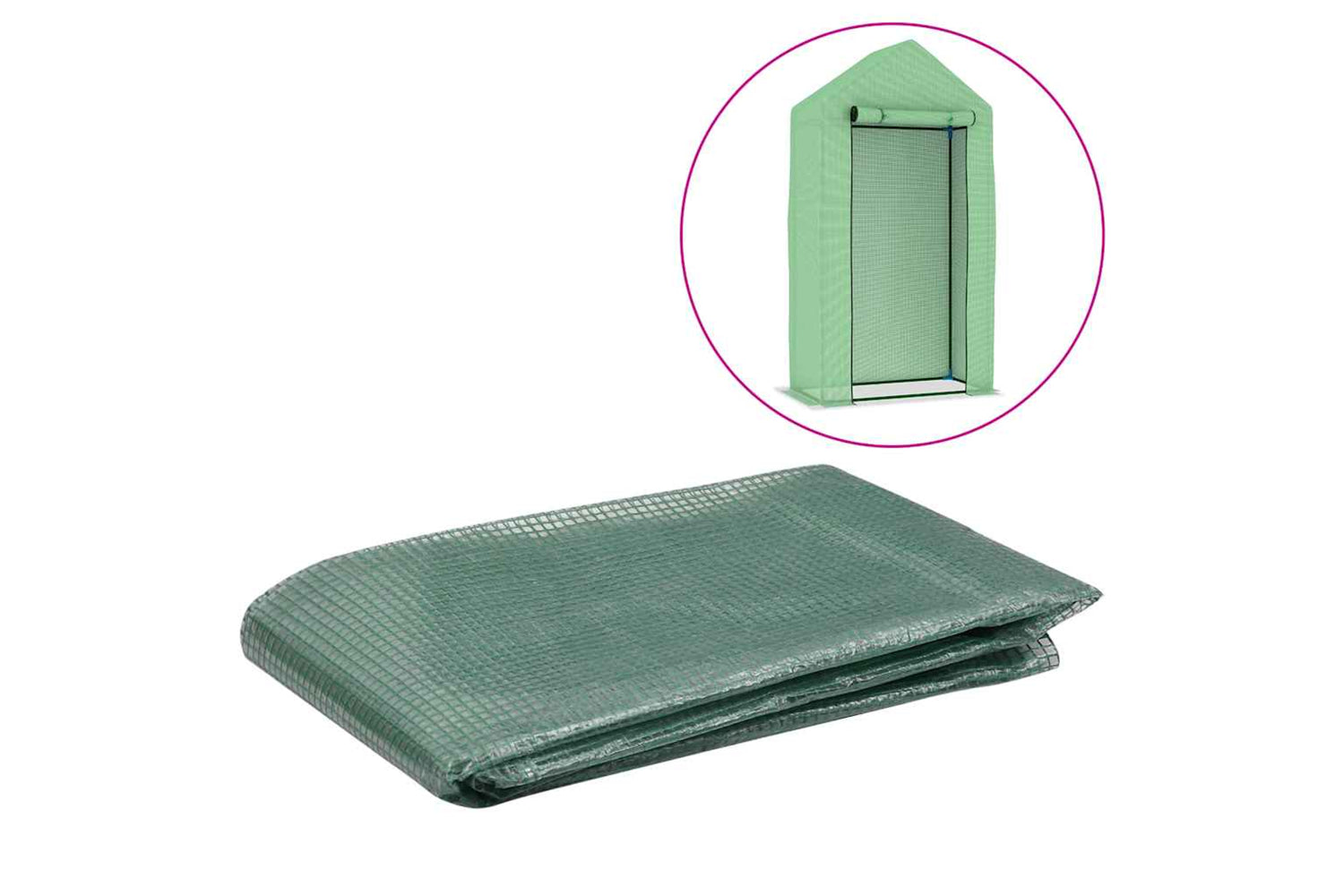 vidaXL 316452 Greenhouse Replacement Cover (0.5 mÂ²) 50x100x190cm Green