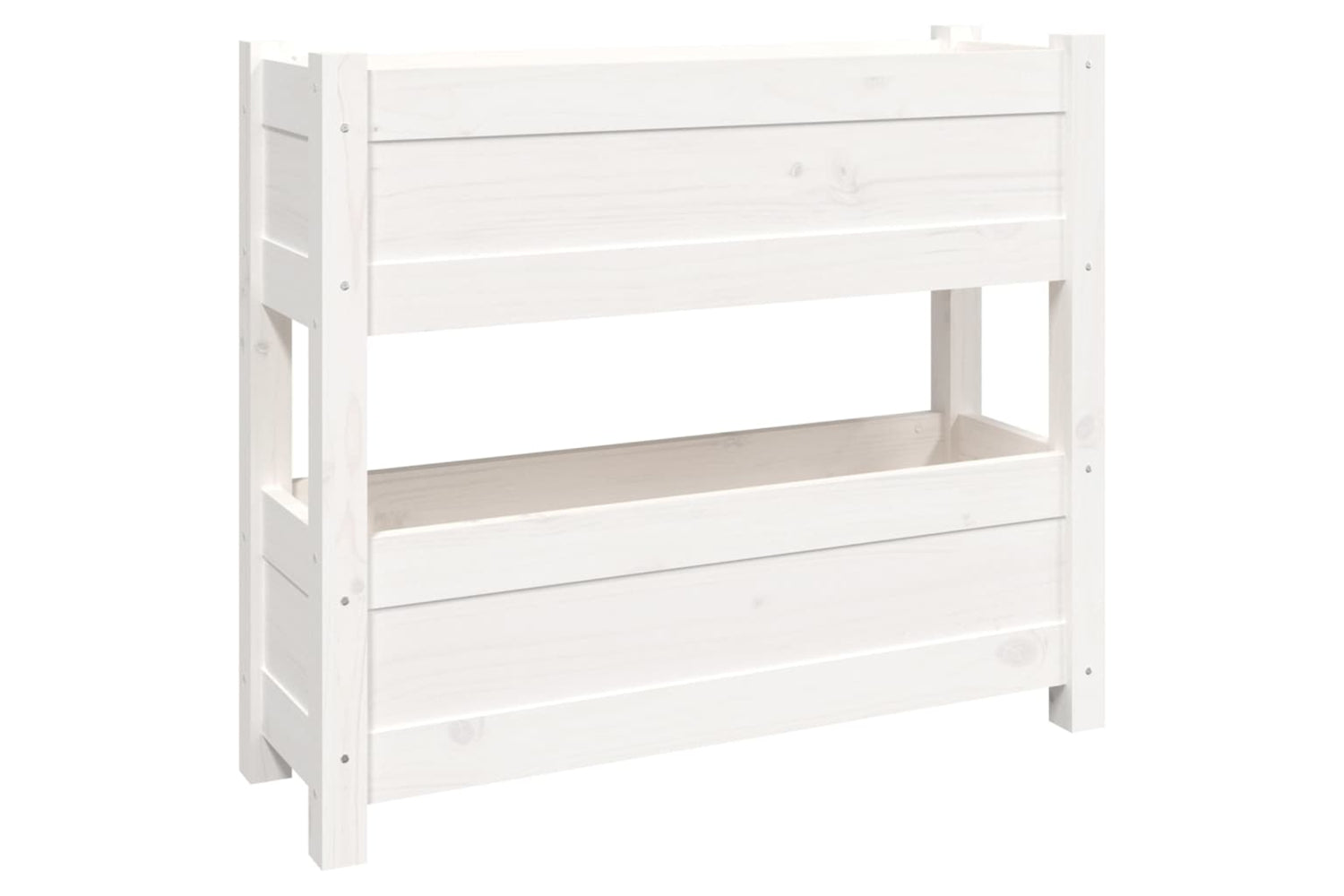 vidaXL 823942 Planter White 77x25x66cm Solid Wood Pine