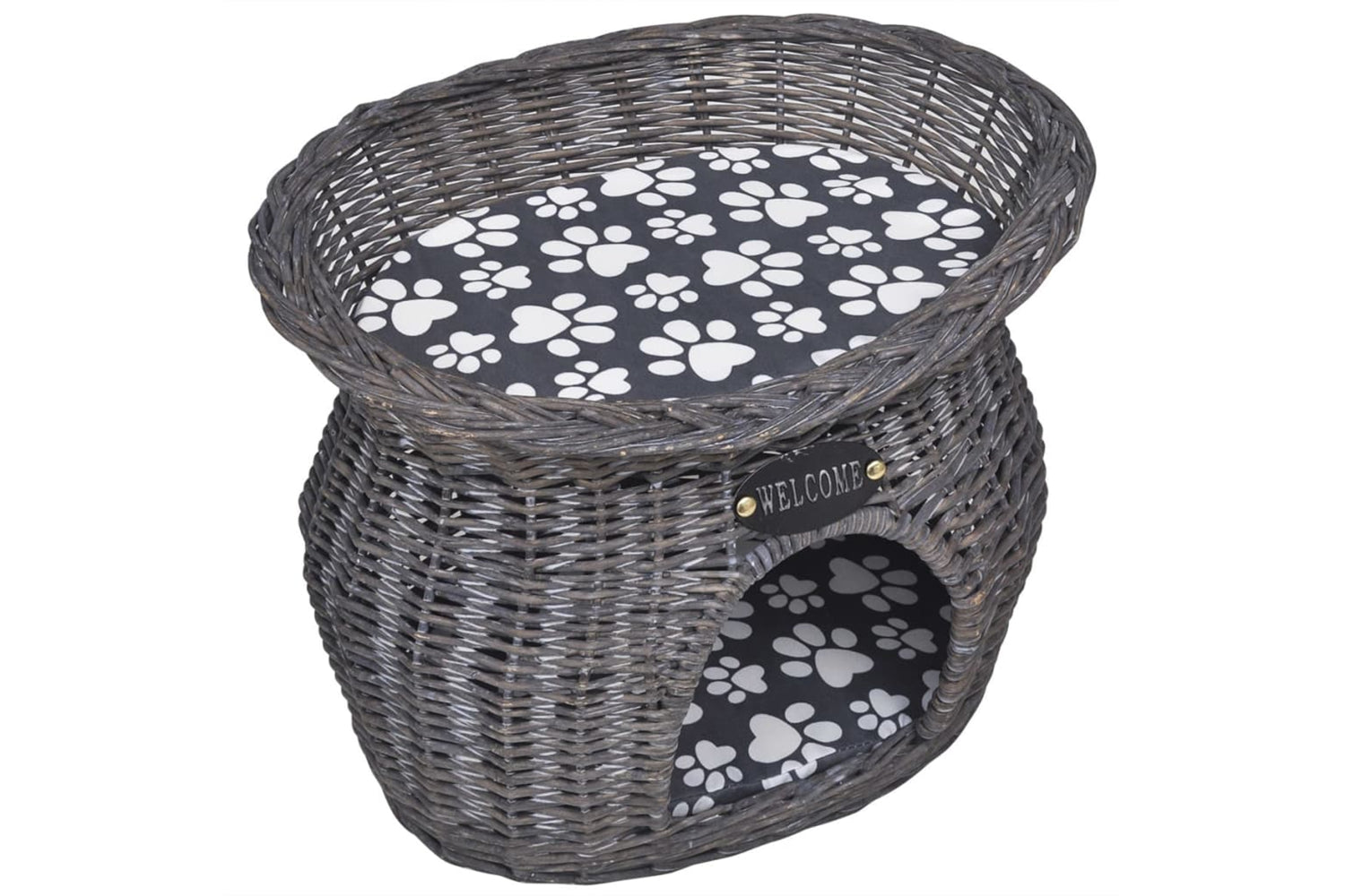 Vidaxl 170222 Willow Cat Tree Pet House/bed/scratching Post With Cushion