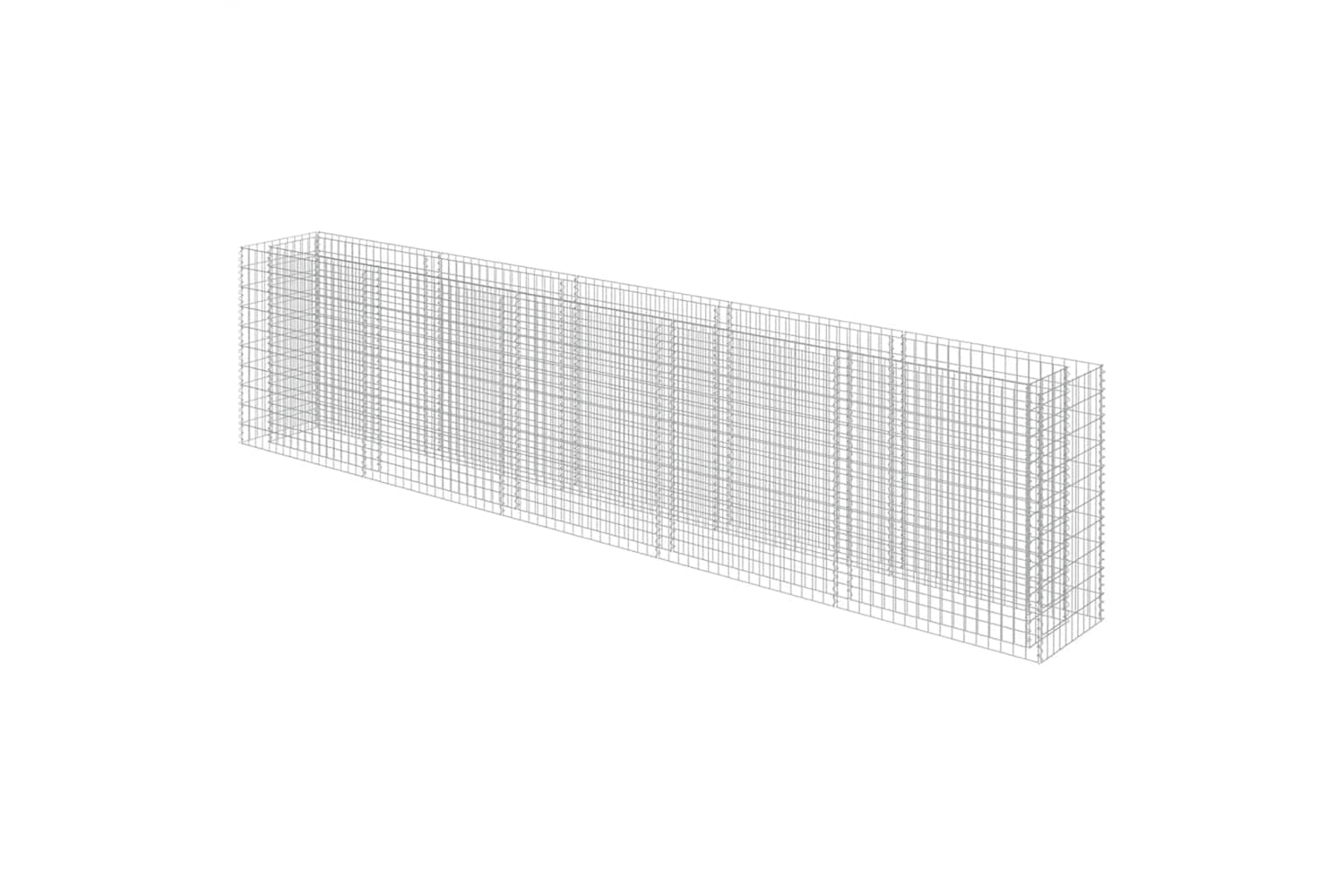 vidaXL 143564 Gabion Raised Bed Galvanised Steel 450x50x100cm