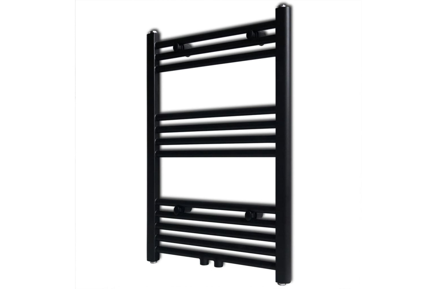 Vidaxl 141905 Black Bathroom Central Heating Towel Rail Radiator Straight 500x764mm