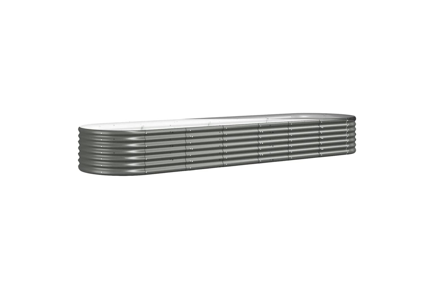 vidaXL 318924 Garden Raised Bed Powder-coated Steel 296x80x36cm Grey
