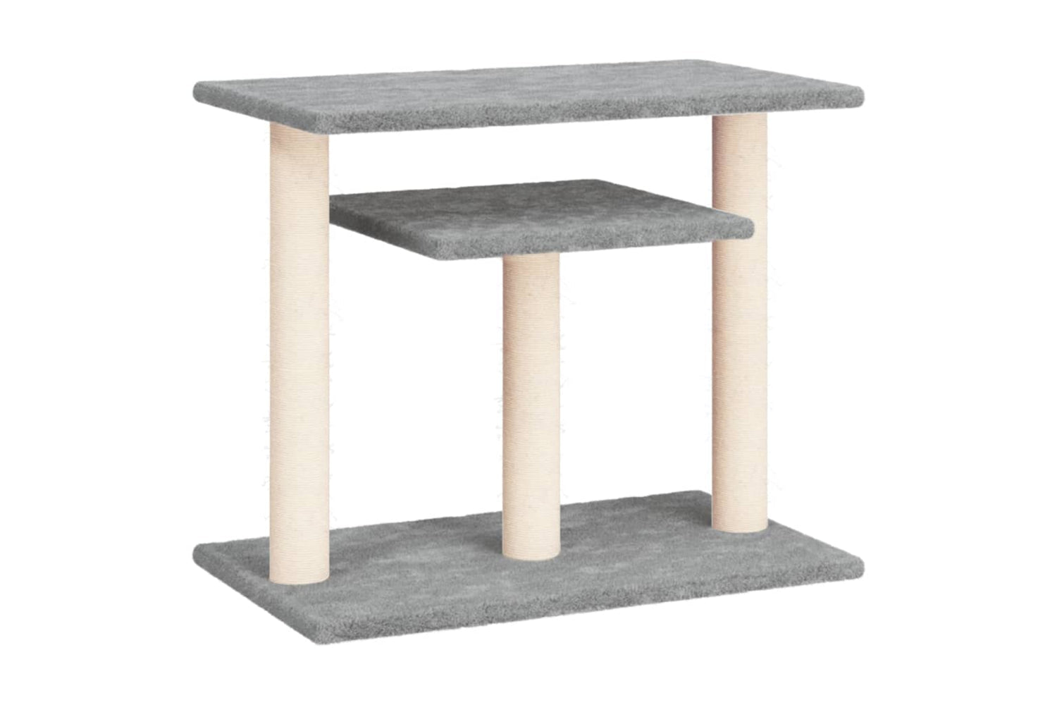vidaXL 172047 Cat Scratching Posts With Platforms Light Grey 62.5cm