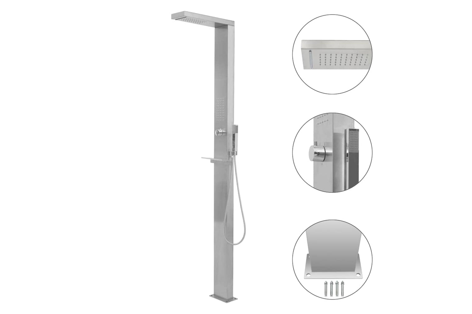 Vidaxl 48200 Outdoor Shower Stainless Steel Square