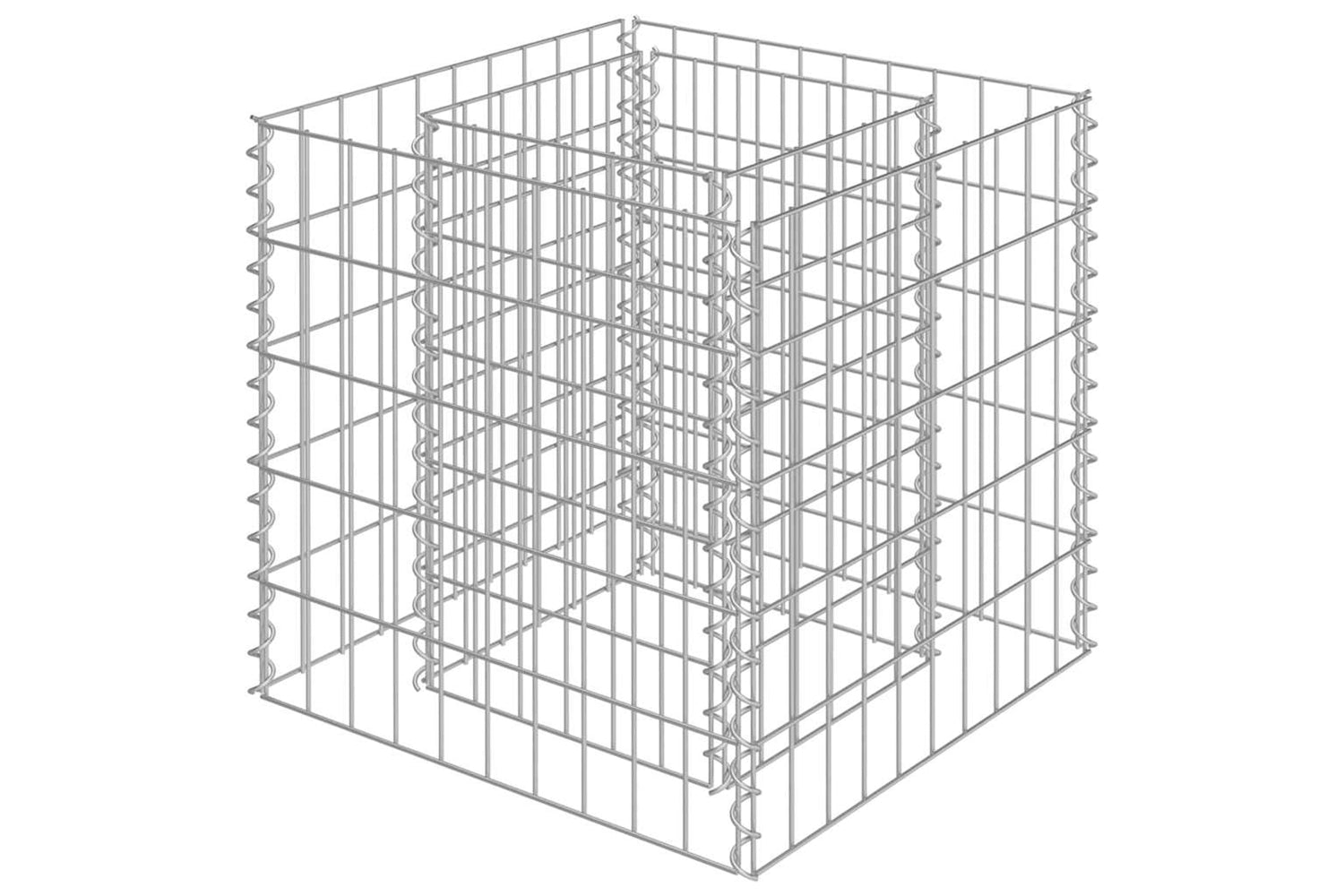 vidaXL 143570 Gabion Raised Bed Galvanised Steel 50x50x50cm
