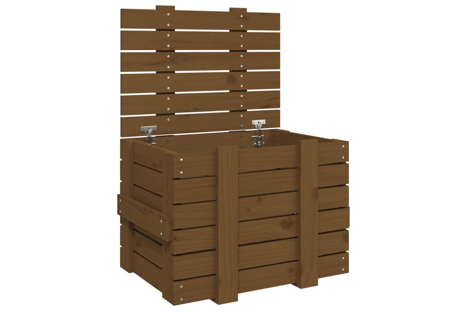 vidaXL 824996 Storage Box Honey Brown 58x40.5x42cm Solid Wood Pine