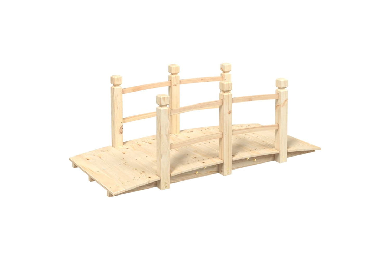 Vidaxl 363355 Garden Bridge With Railings 150x67x56cm Solid Wood Spruce