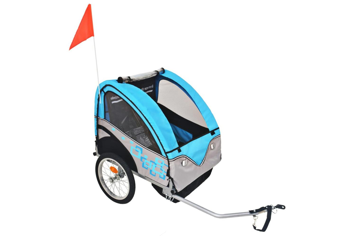 Vidaxl Bike Trailer Grey And Blue 30 Kg-2