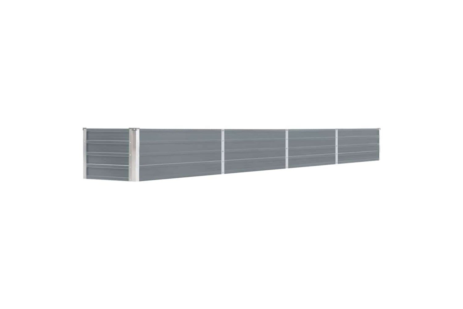 vidaXL 47052 Garden Raised Bed Galvanised Steel 320x40x45cm Grey