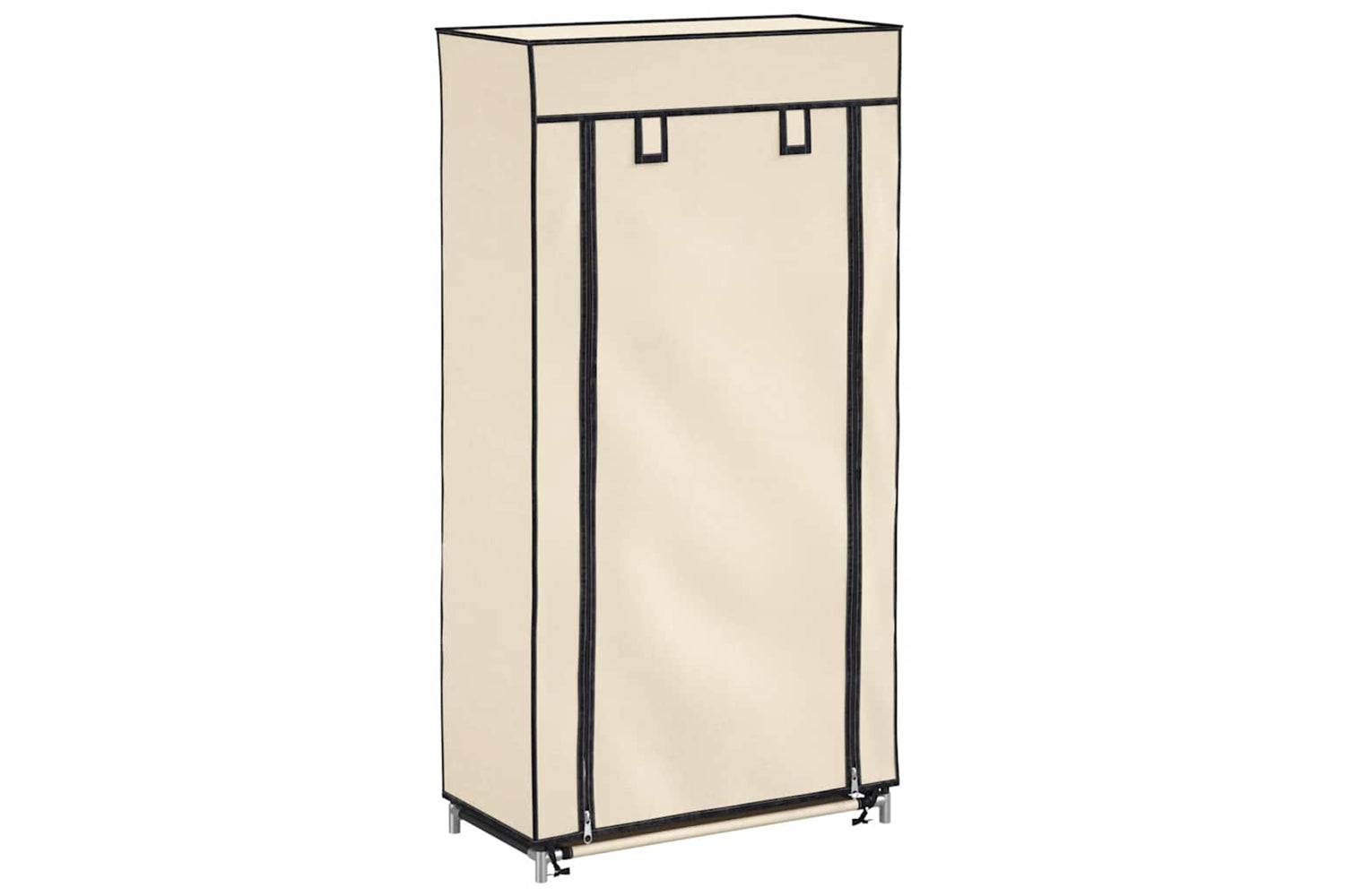 vidaXL 282429 Shoe Cabinet With Cover Cream 58x28x106cm Fabric