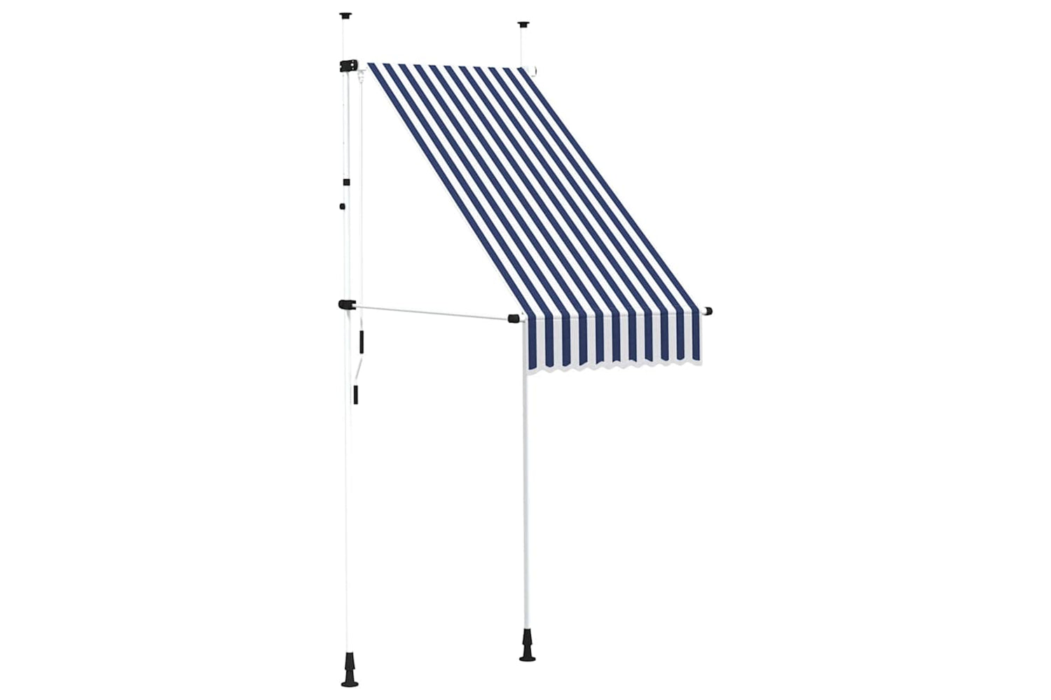 vidaXL 145829 Manual Retractable Awning 100cm Blue And White Stripes